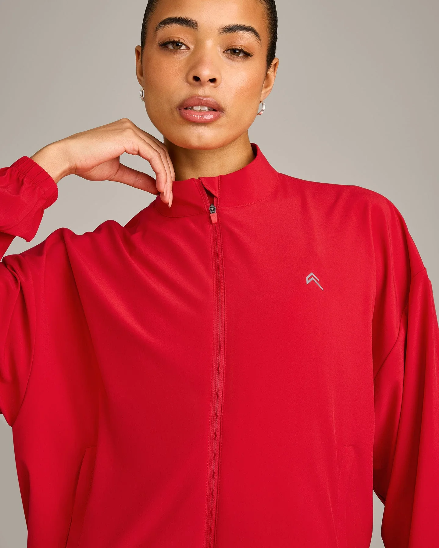 AirMove™ Jacket with Reflective Logo | Fiery Red - Image 4