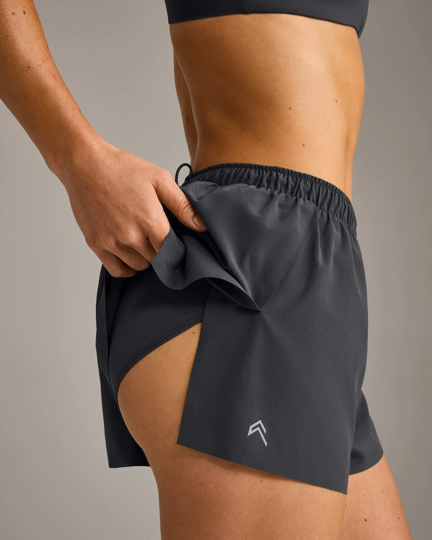 AirMove™ Lined Shorts 2" with Pocket and Reflective Logo | Coal - Image 6