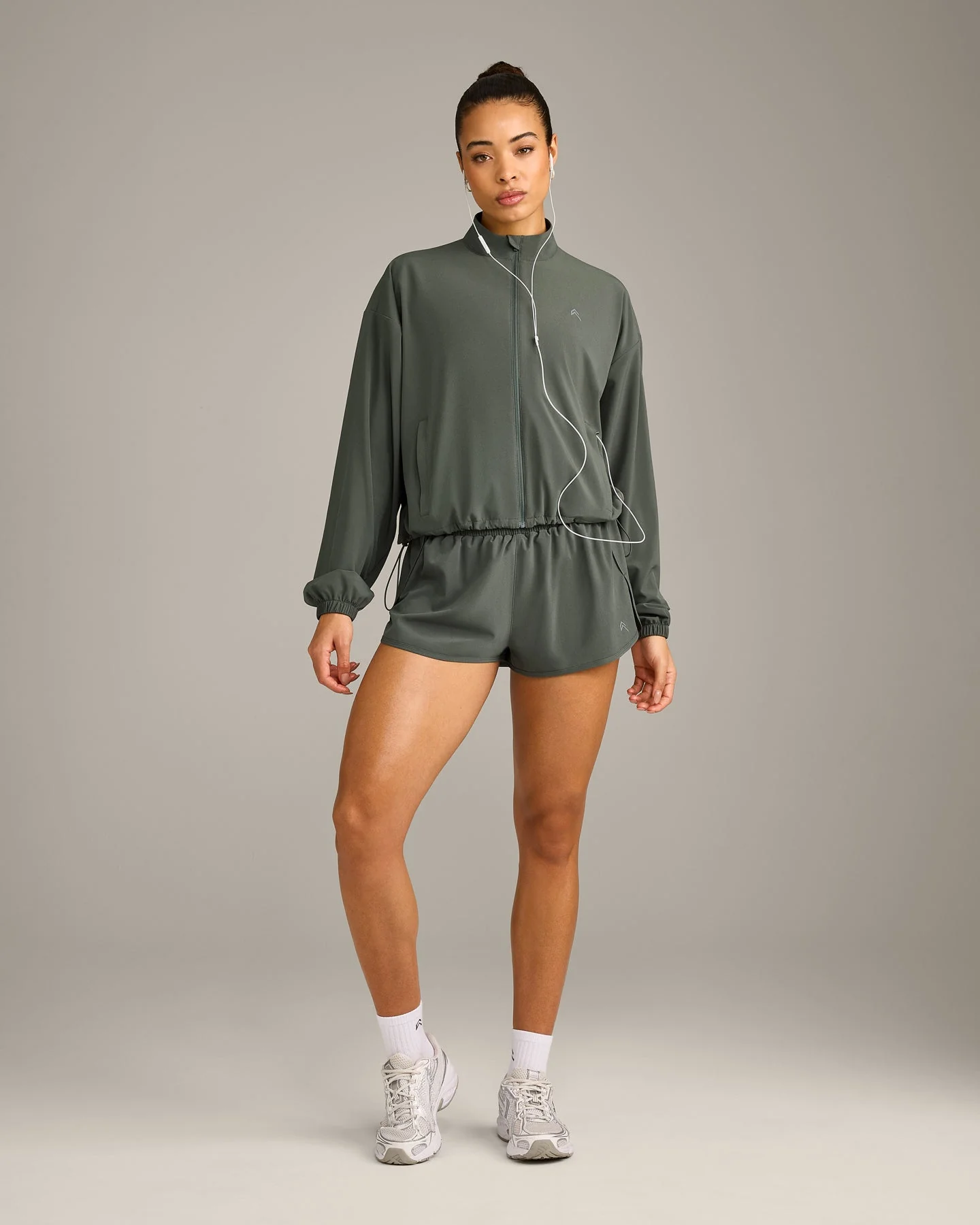 AirMove™ Lined Shorts 3" with Reflective Logo | Dark Khaki - Image 3