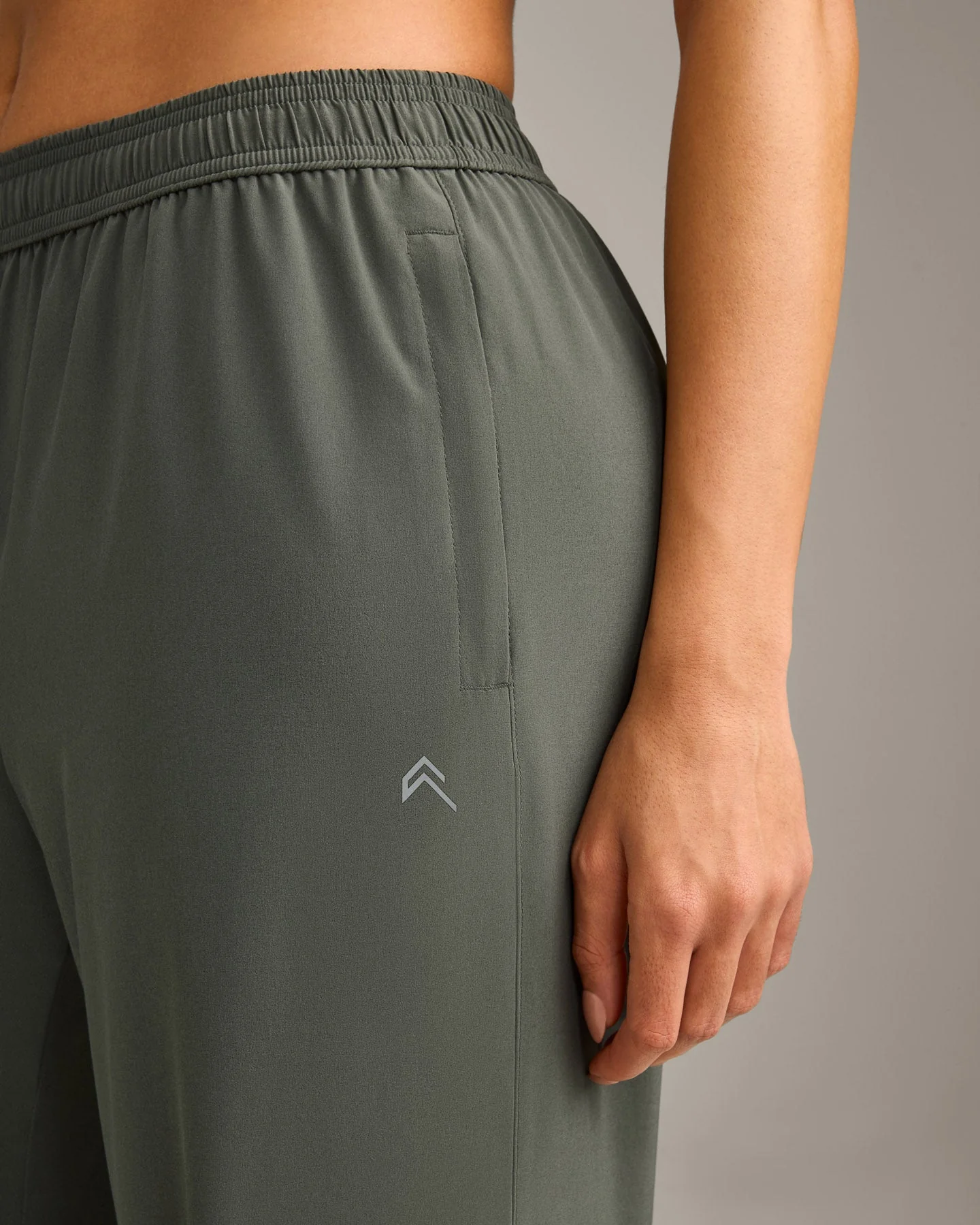 AirMove™ Straight Leg Pants with Reflective Logo | Dark Khaki - Image 5