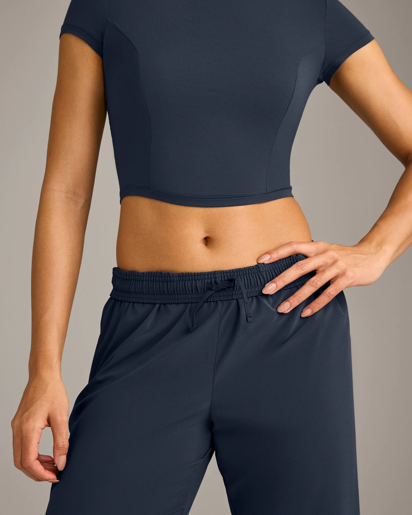 AirMove™ Straight Leg Pants with Reflective Logo | True Blue - Image 5