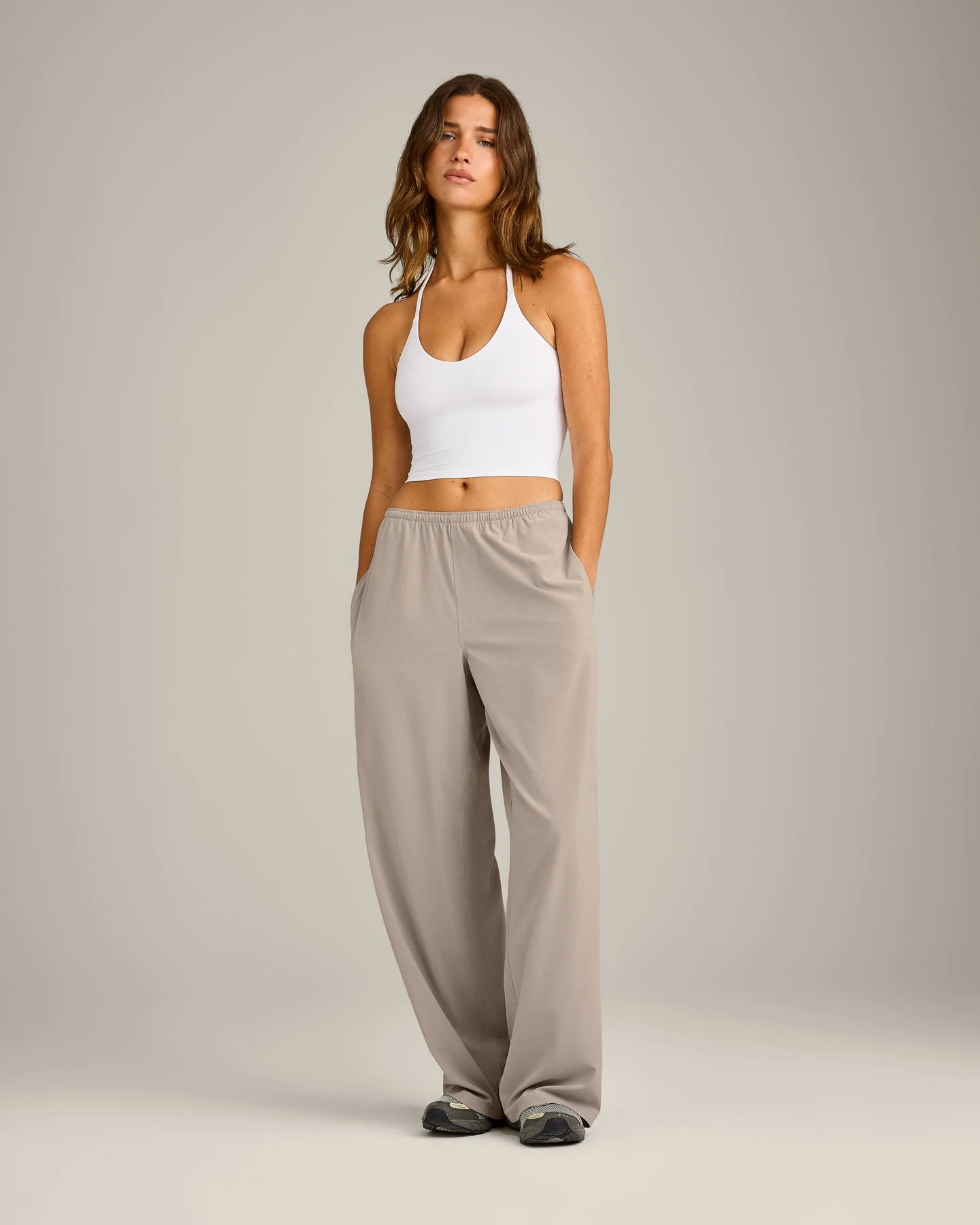AirMove™ Wide Leg Trousers | Warm Sand - Image 3