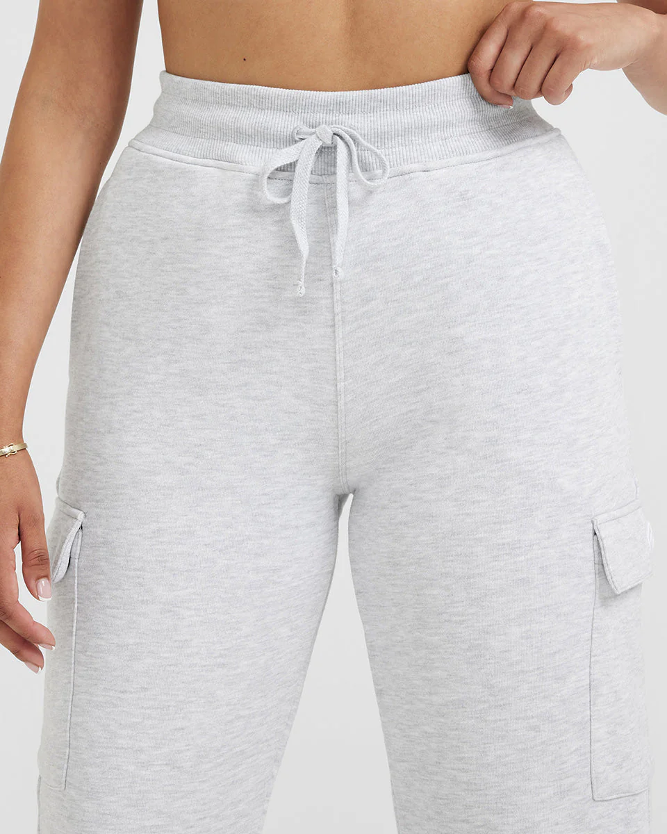 All Day Lightweight Cargo Joggers | Light Grey Marl - Image 4