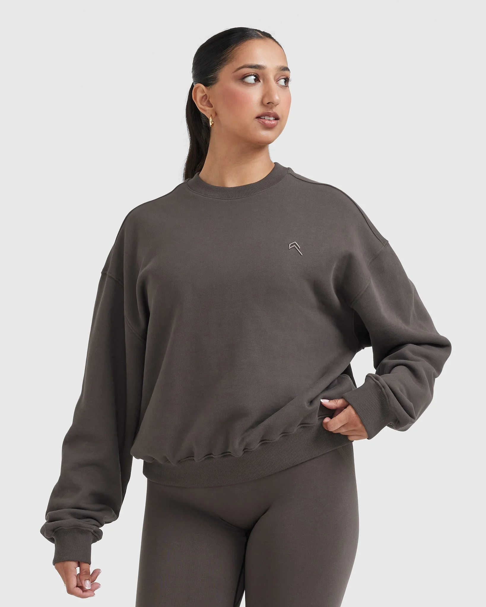 All Day Lightweight Oversized Sweatshirt | Deep Taupe