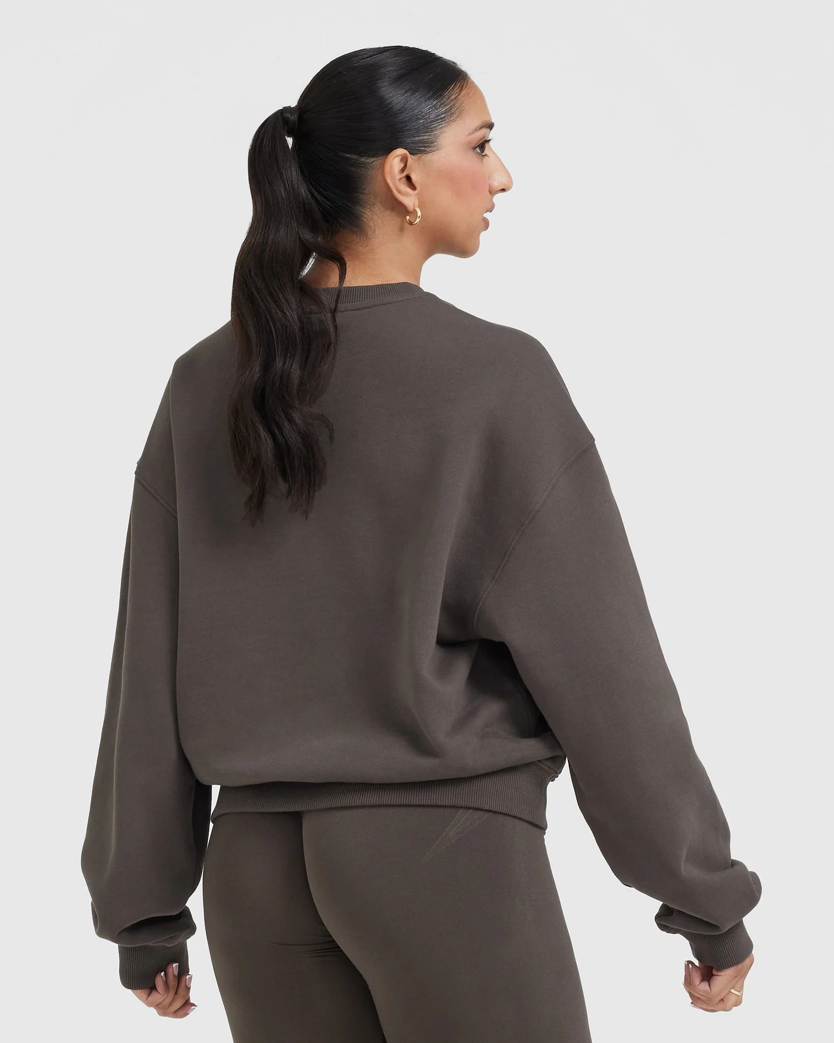 All Day Lightweight Oversized Sweatshirt | Deep Taupe - Image 2