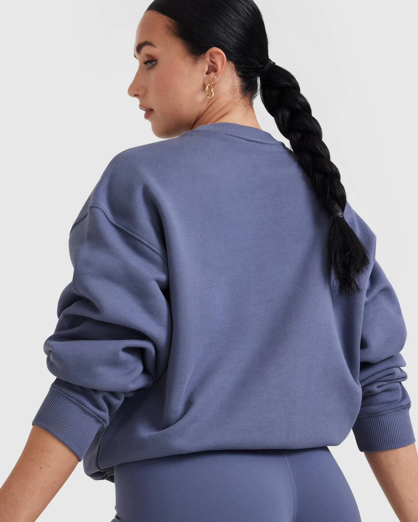 All Day Lightweight Oversized Sweatshirt | Slate Blue - Image 5