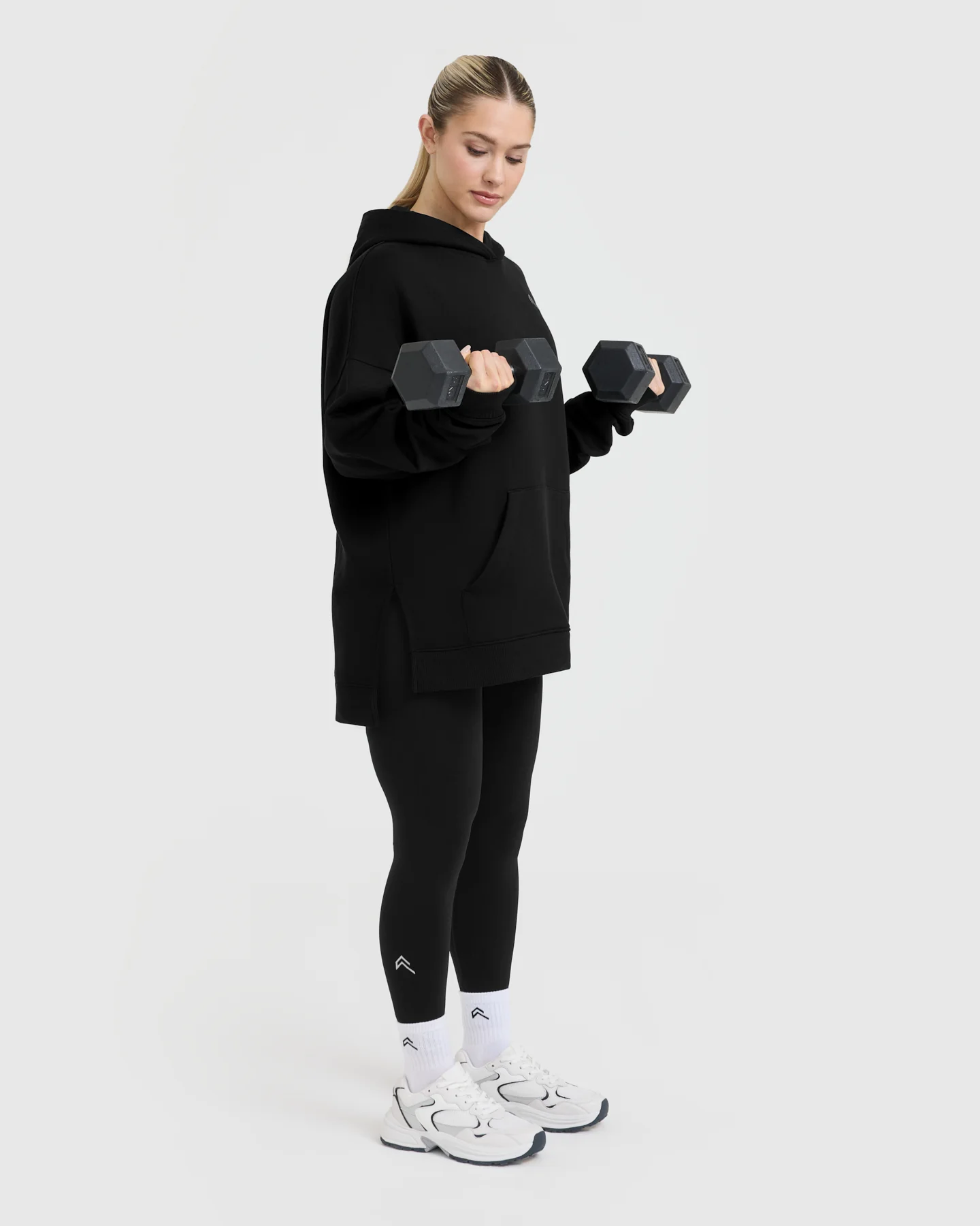 All Day Longline Hoodie | Black - Image 6