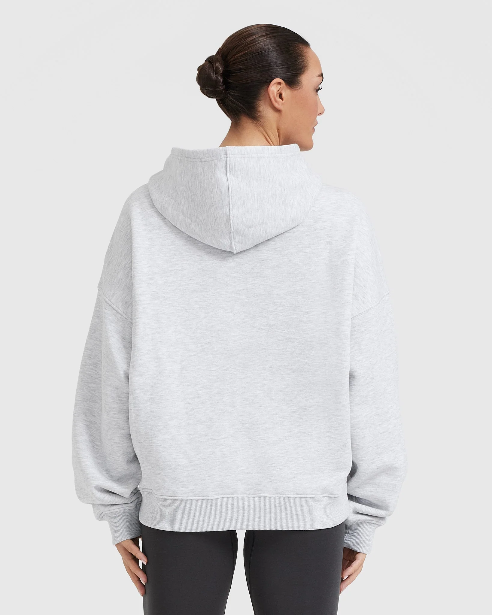 All Day Oversized Hoodie | Light Grey Marl - Image 2