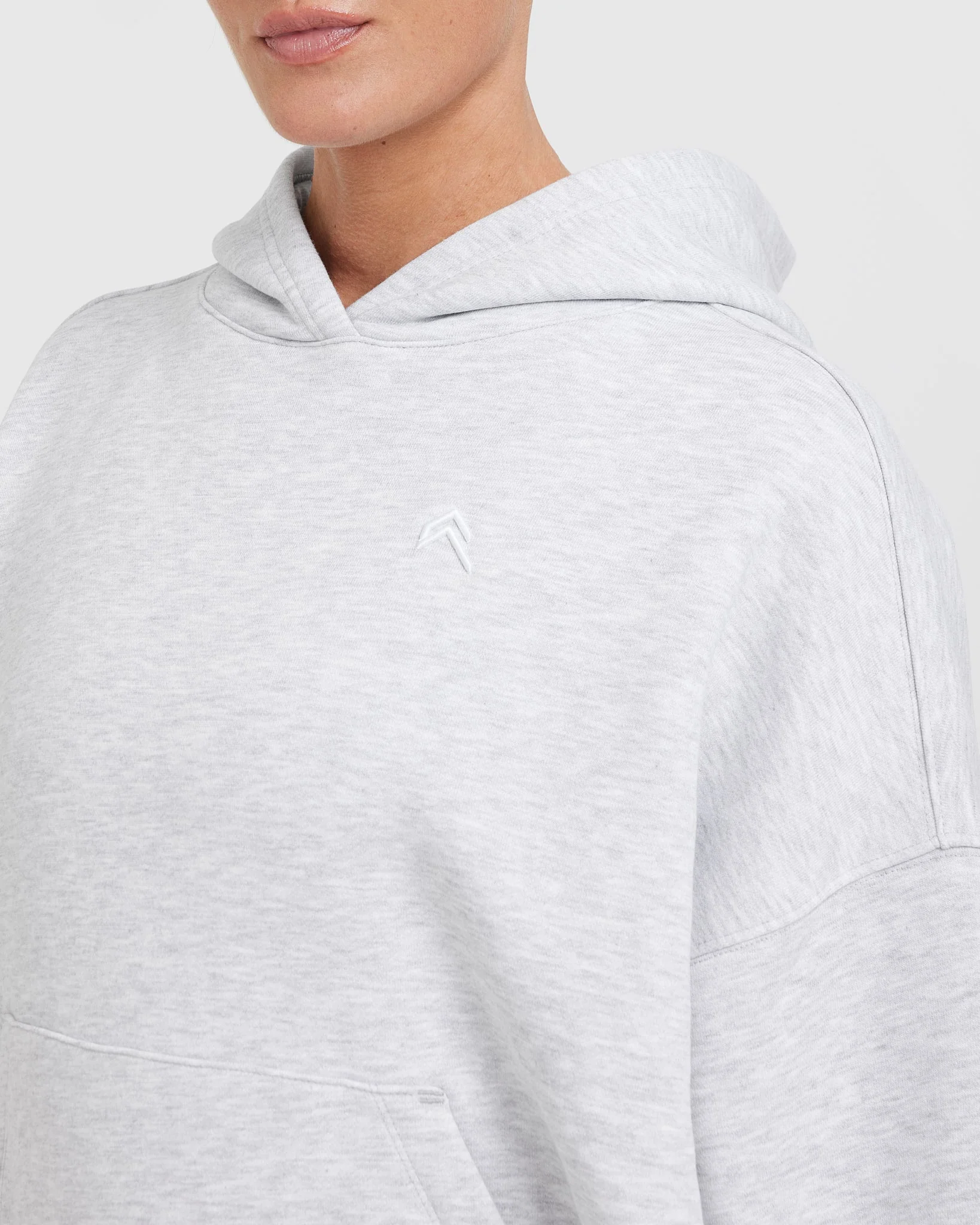 All Day Oversized Hoodie | Light Grey Marl - Image 4