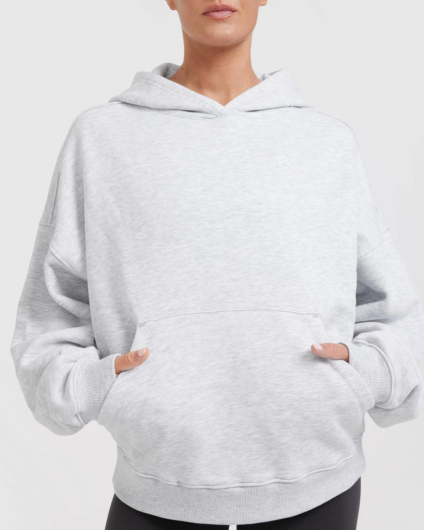 All Day Oversized Hoodie | Light Grey Marl - Image 5