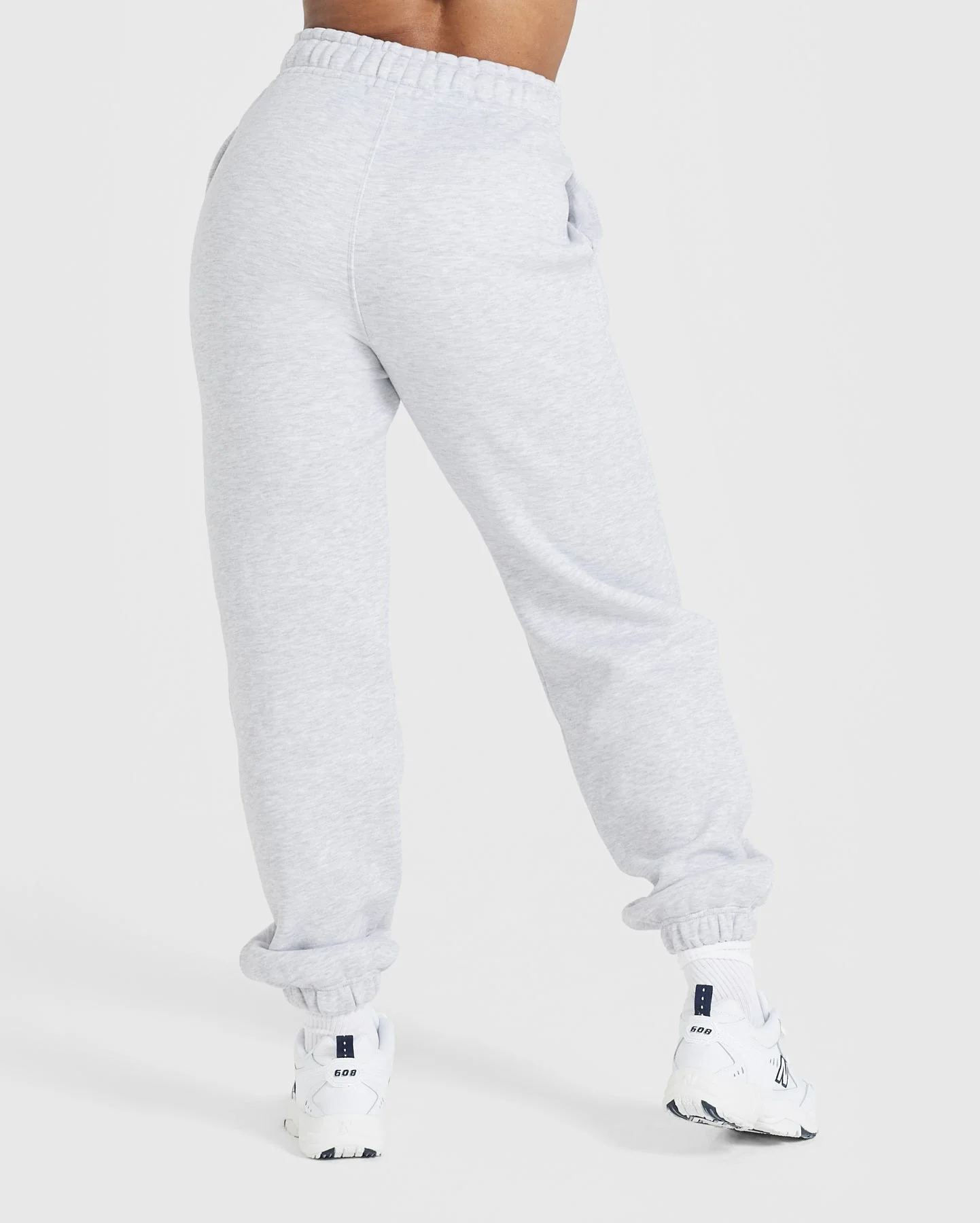 All Day Varsity Oversized Joggers | Light Grey Marl - Image 2