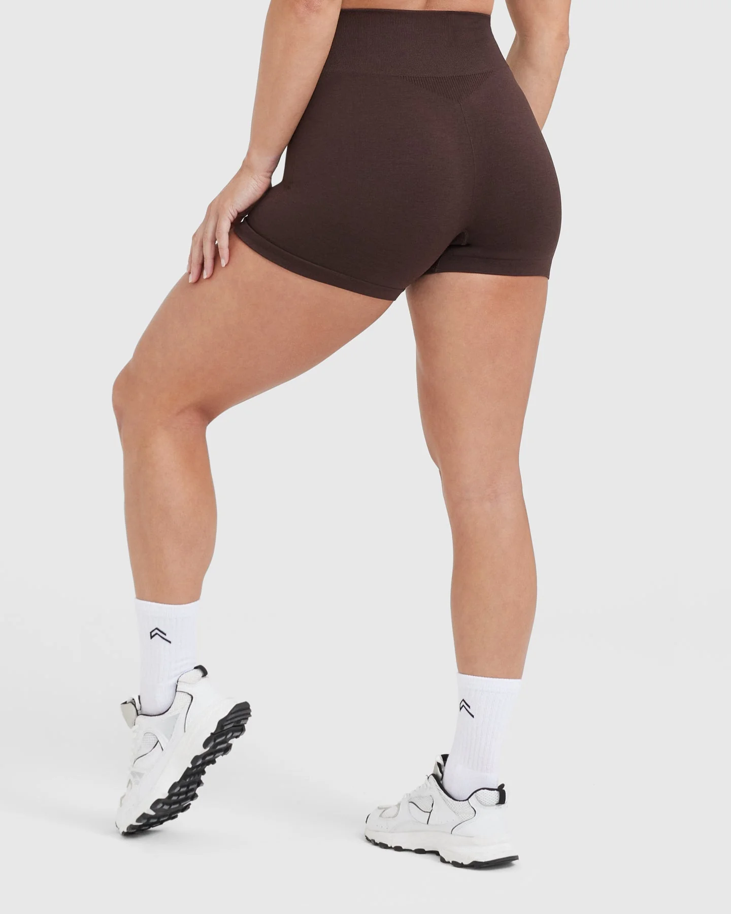 Classic Seamless 2.0 Booty Shorts | 70% Cocoa Marl - Image 2