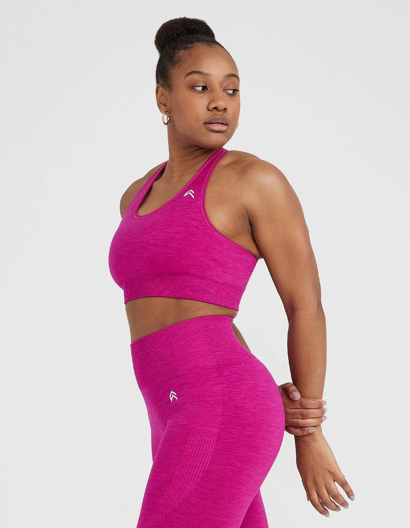 Classic Seamless 2.0 Bralette | Fuchsia Marl - Image 2