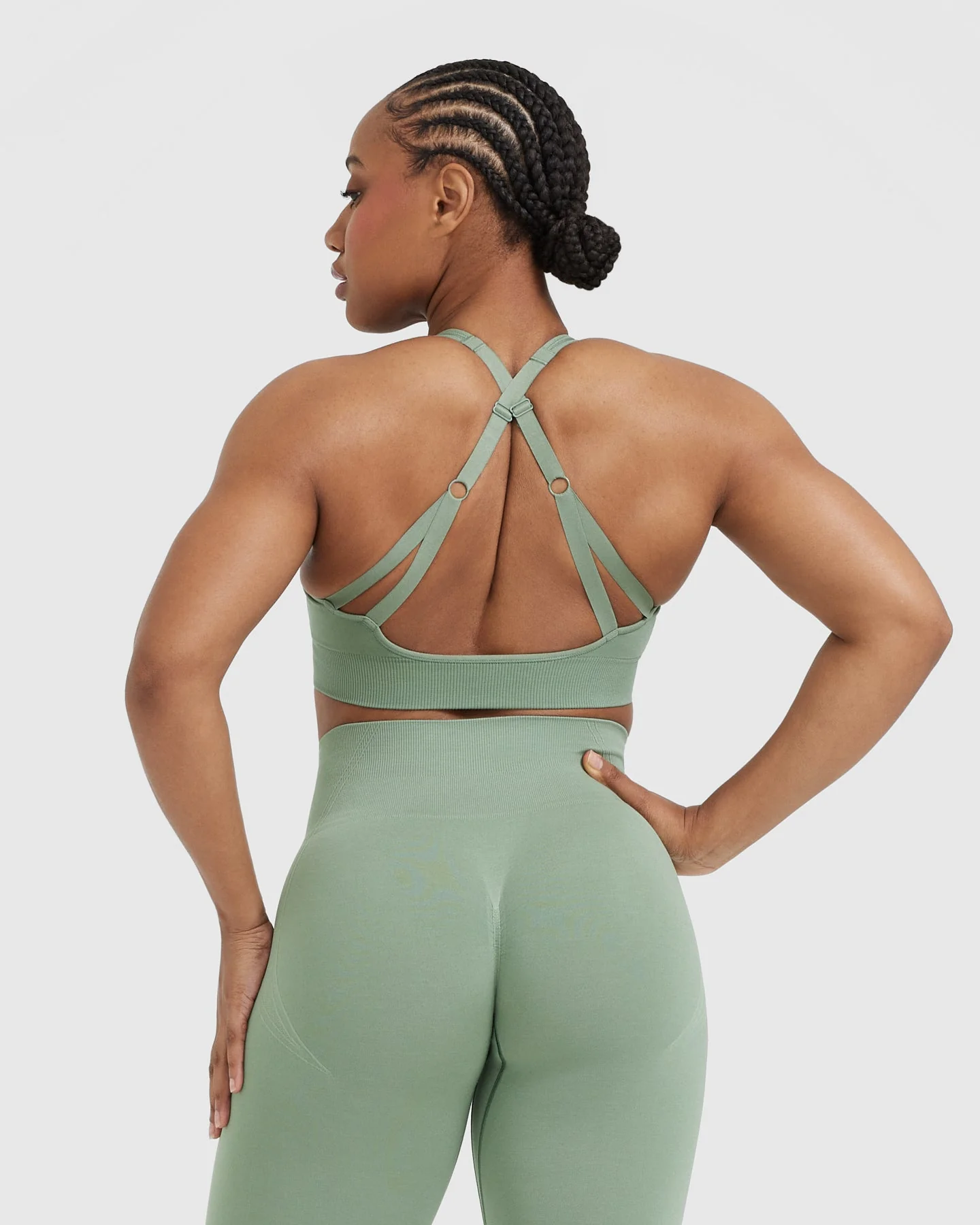 Classic Seamless 2.0 Bralette | Sage Marl - Image 2