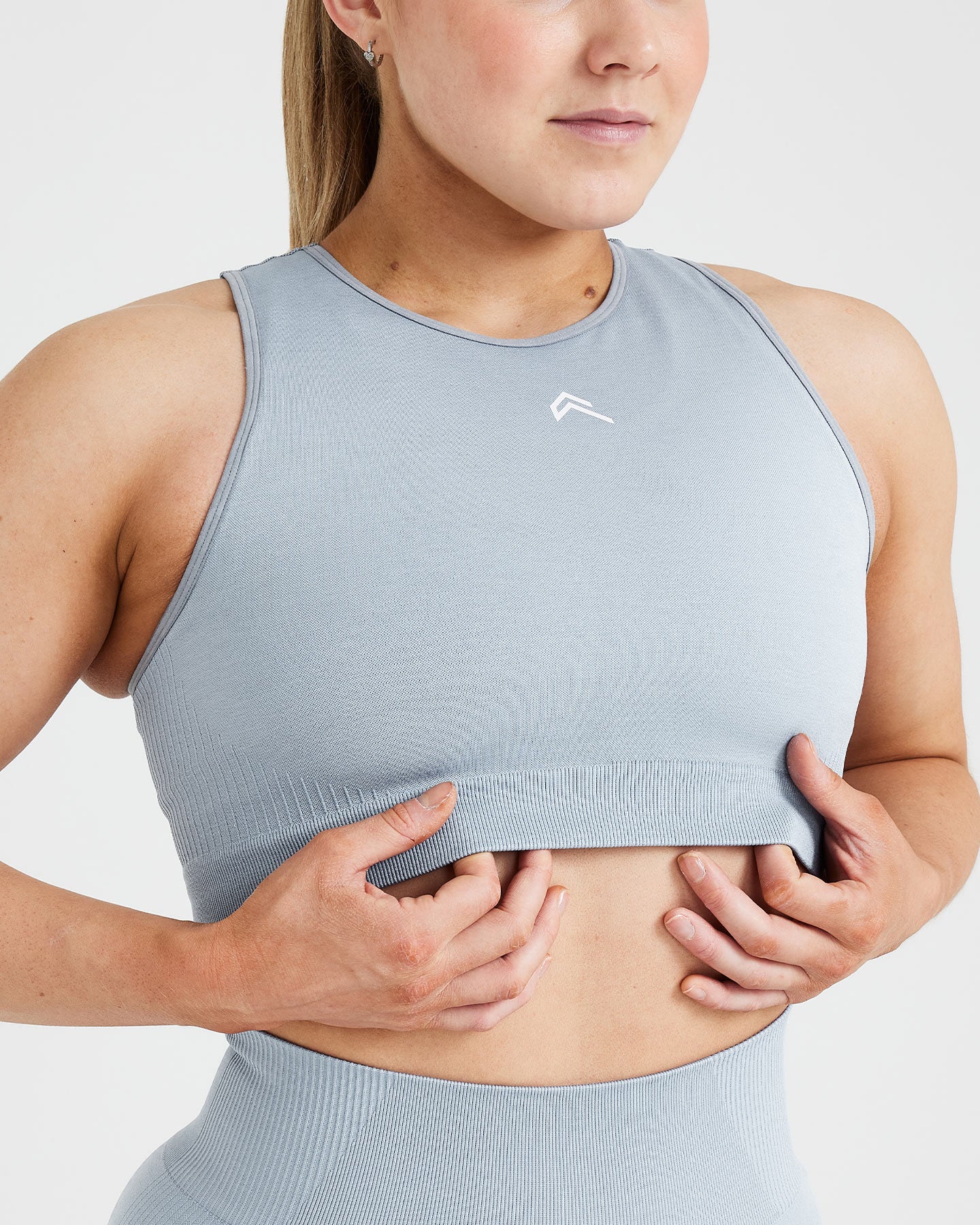 Classic Seamless 2.0 Crop Top | Smoke Grey Marl - Image 2