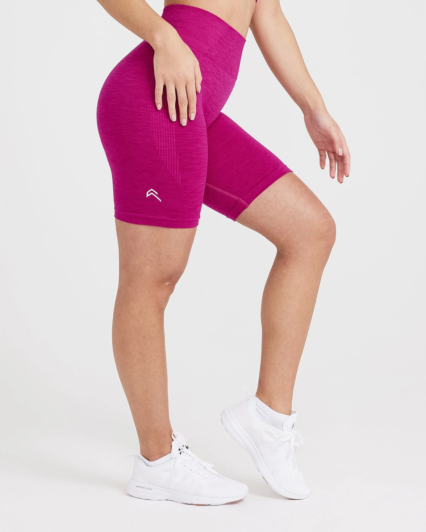 Classic Seamless 2.0 Cycling Shorts | Fuchsia Marl - Image 2