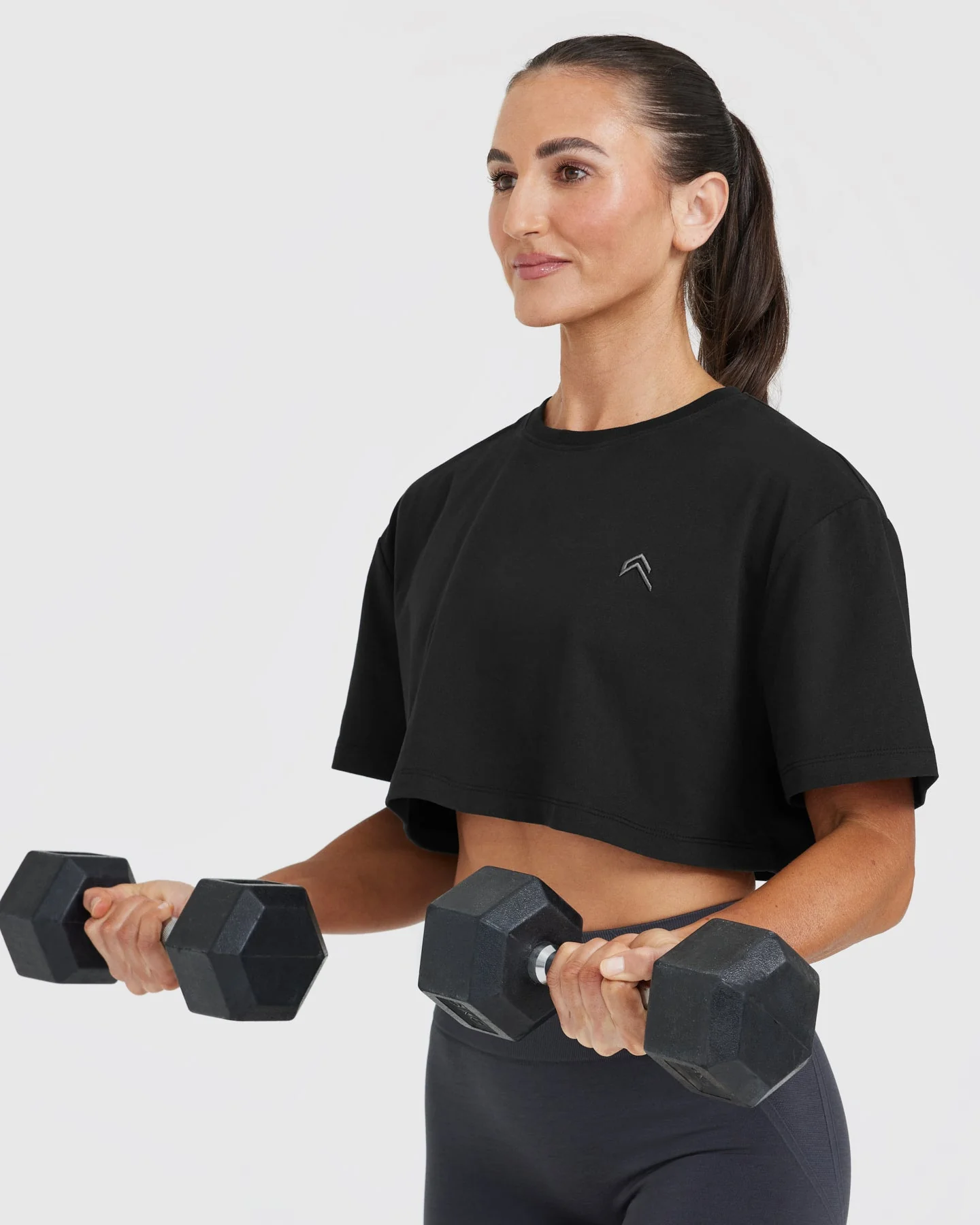 Classic Crop Lightweight T-Shirt | Black - Image 5