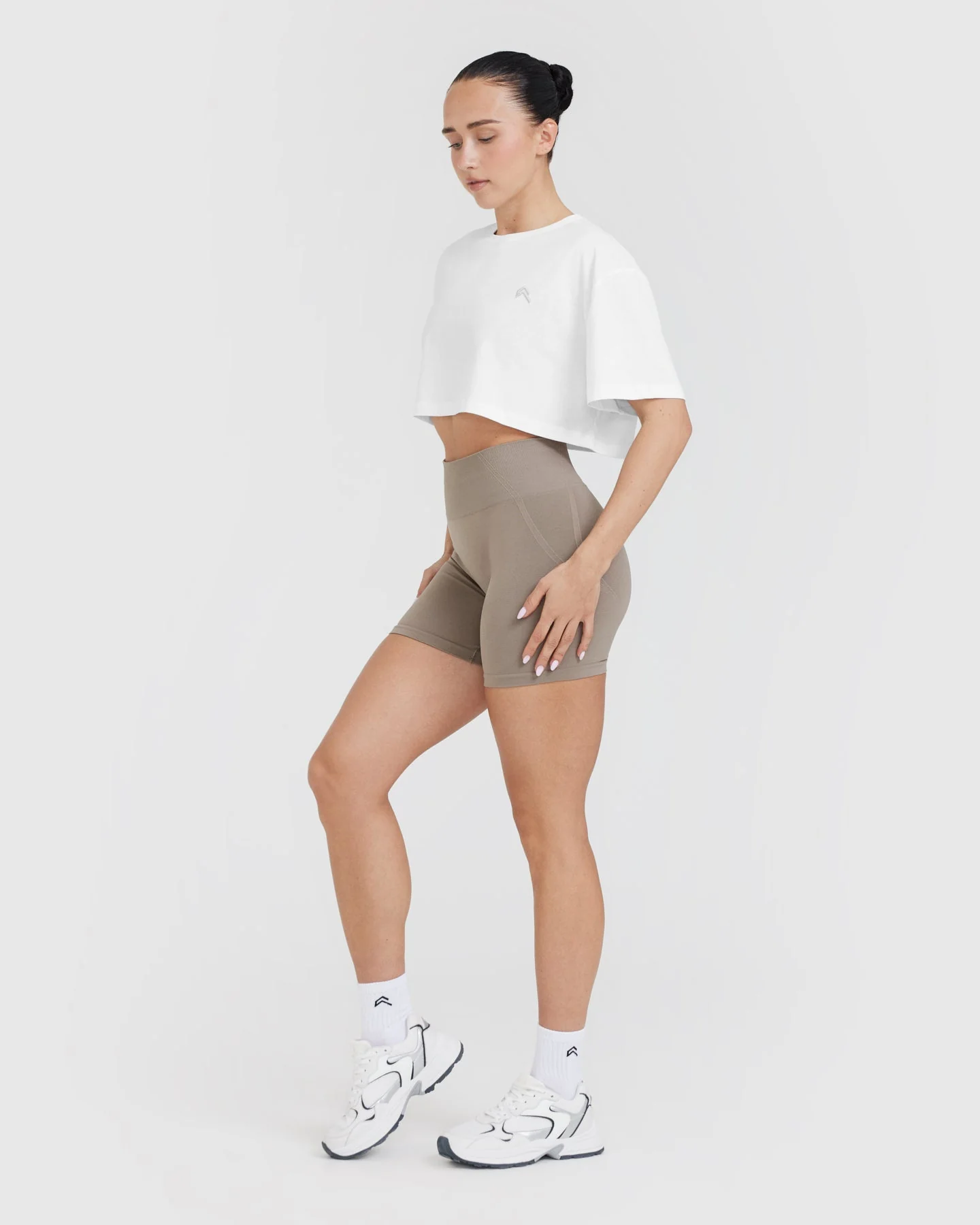 Classic Crop Lightweight T-Shirt | White - Image 3