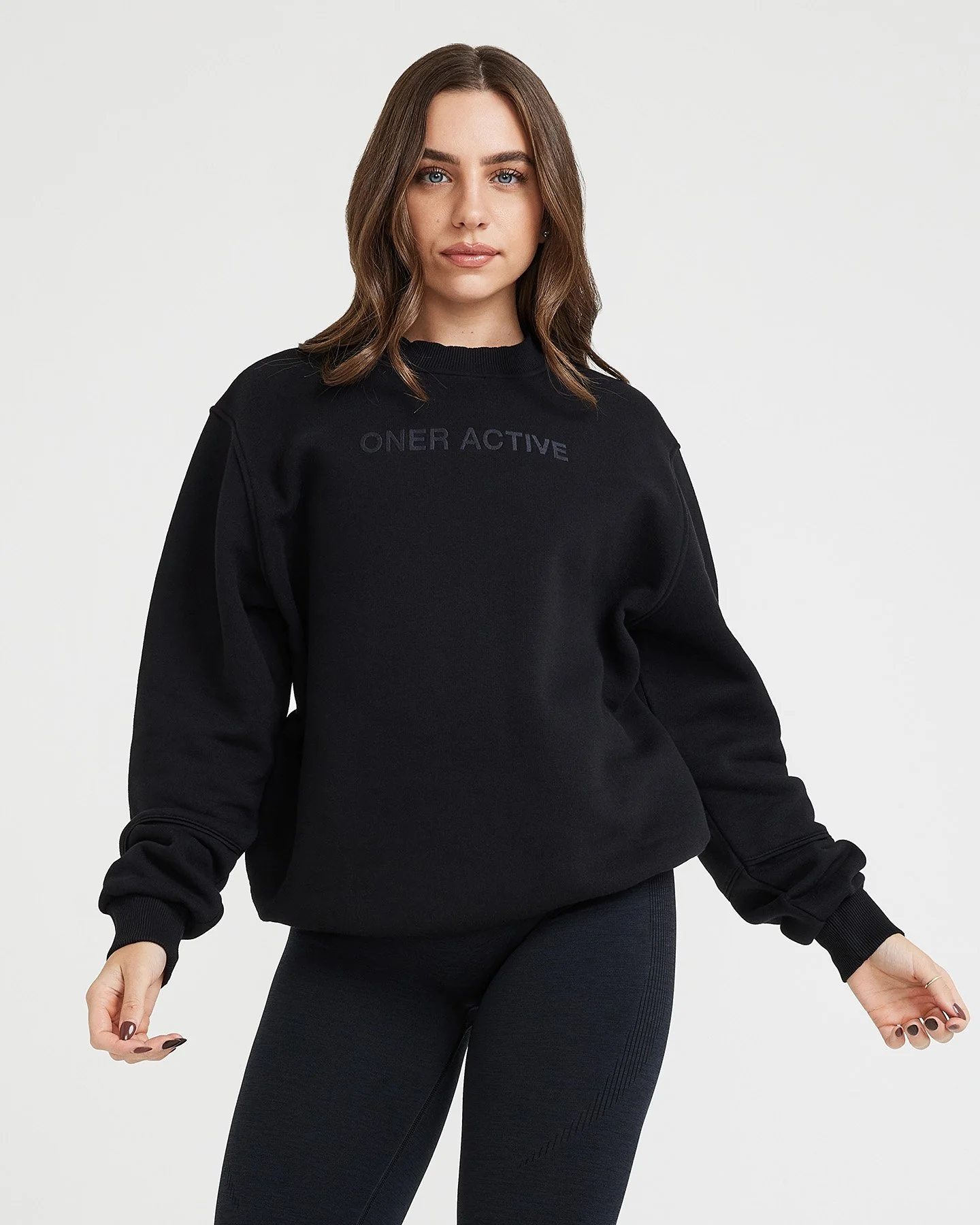 Classic Lounge Oversized Crew Neck | Black - Image 2