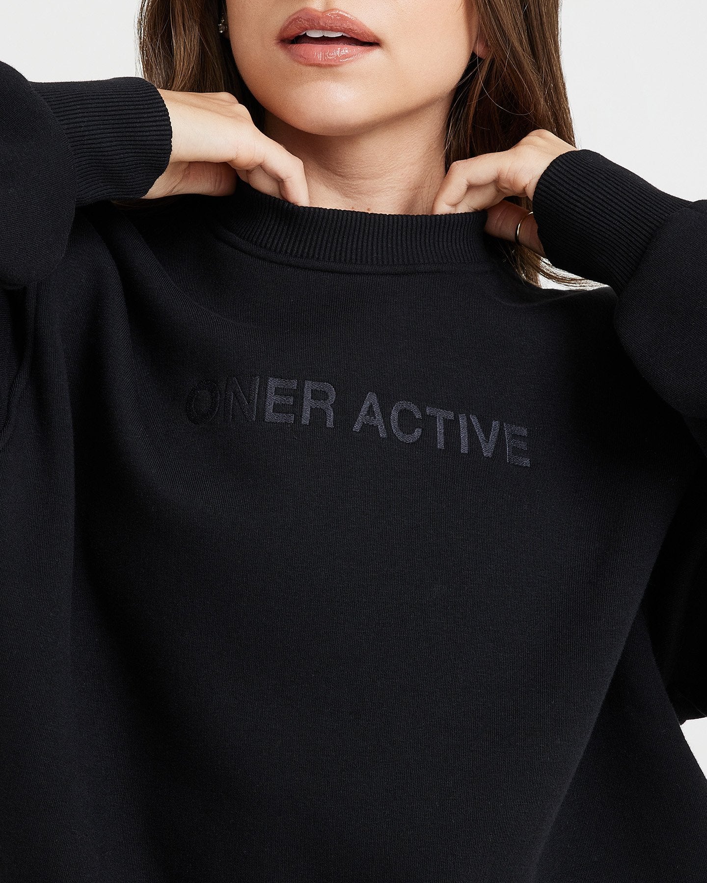 Classic Lounge Oversized Crew Neck | Black - Image 3