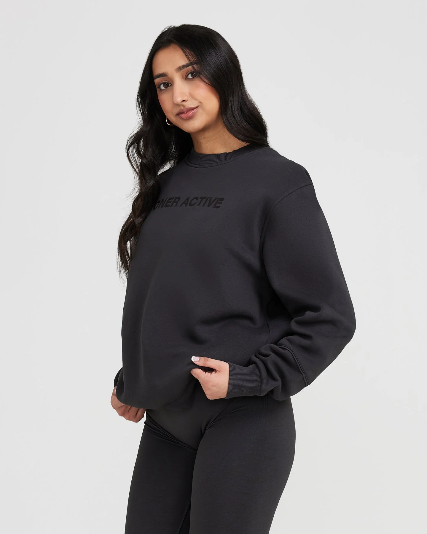 Classic Lounge Oversized Crew Neck | Coal - Image 3