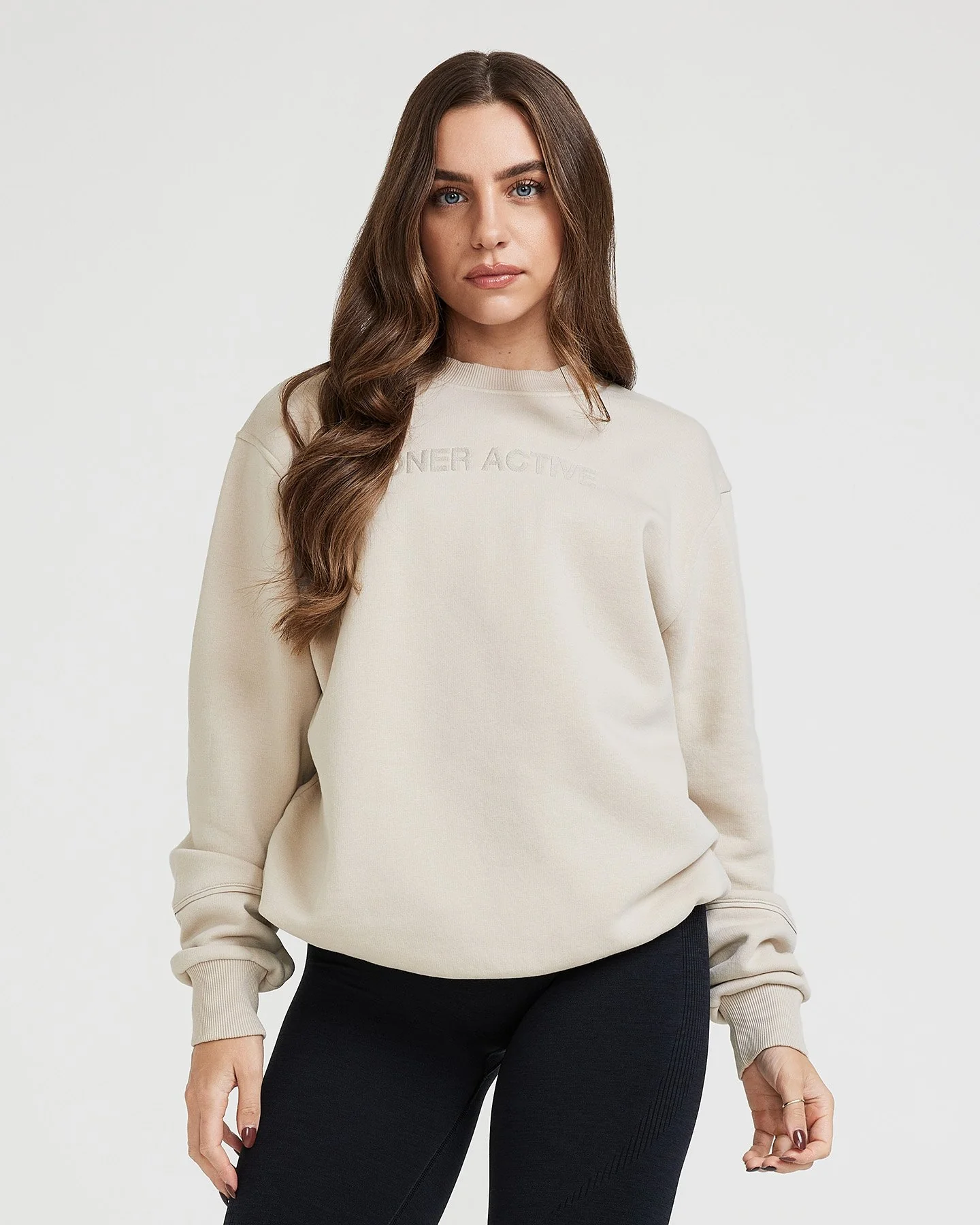 Classic Lounge Oversized Crew Neck | Sand - Image 2