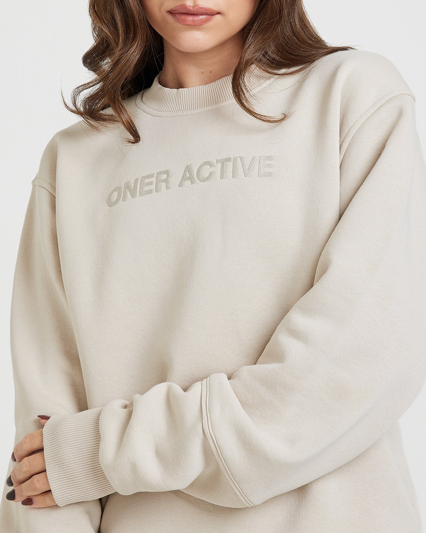 Classic Lounge Oversized Crew Neck | Sand - Image 3