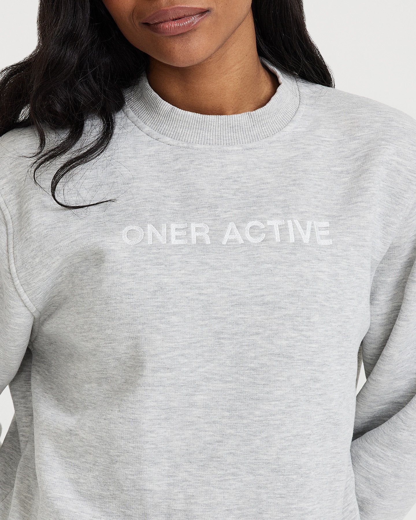 Classic Lounge Oversized Crew Neck | Silver Marl - Image 3
