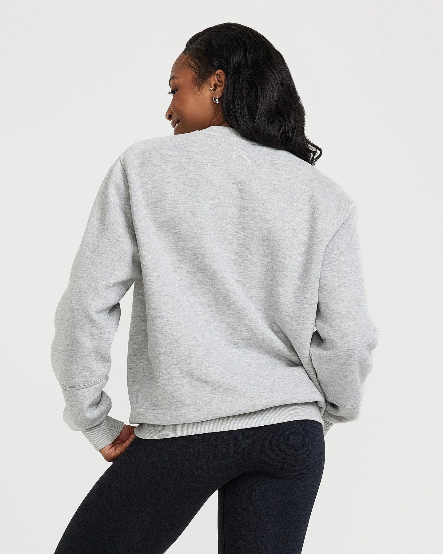 Classic Lounge Oversized Crew Neck | Silver Marl - Image 4