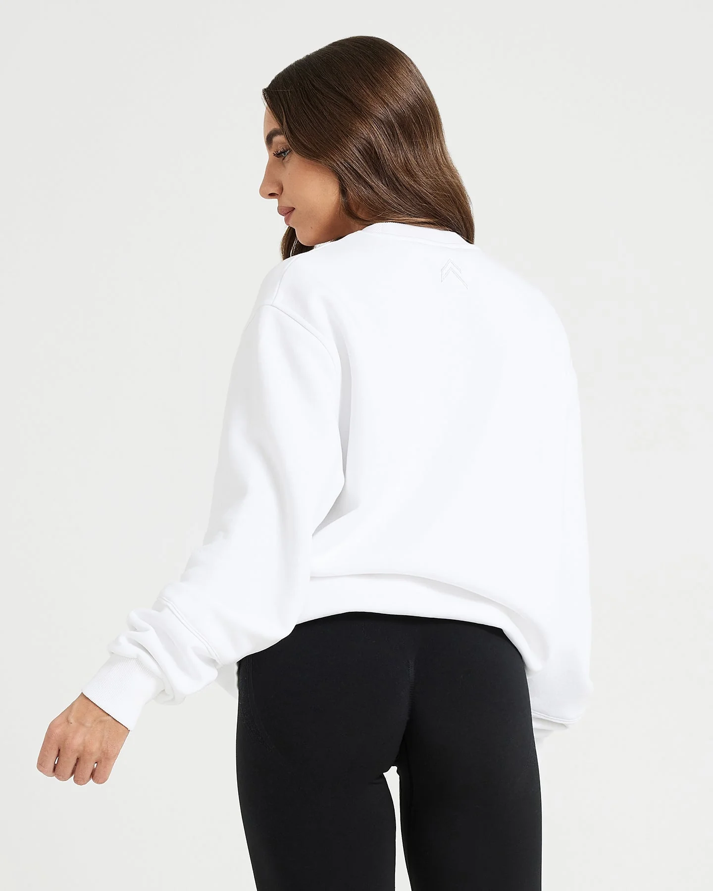 Classic Lounge Oversized Crew Neck | White - Image 2
