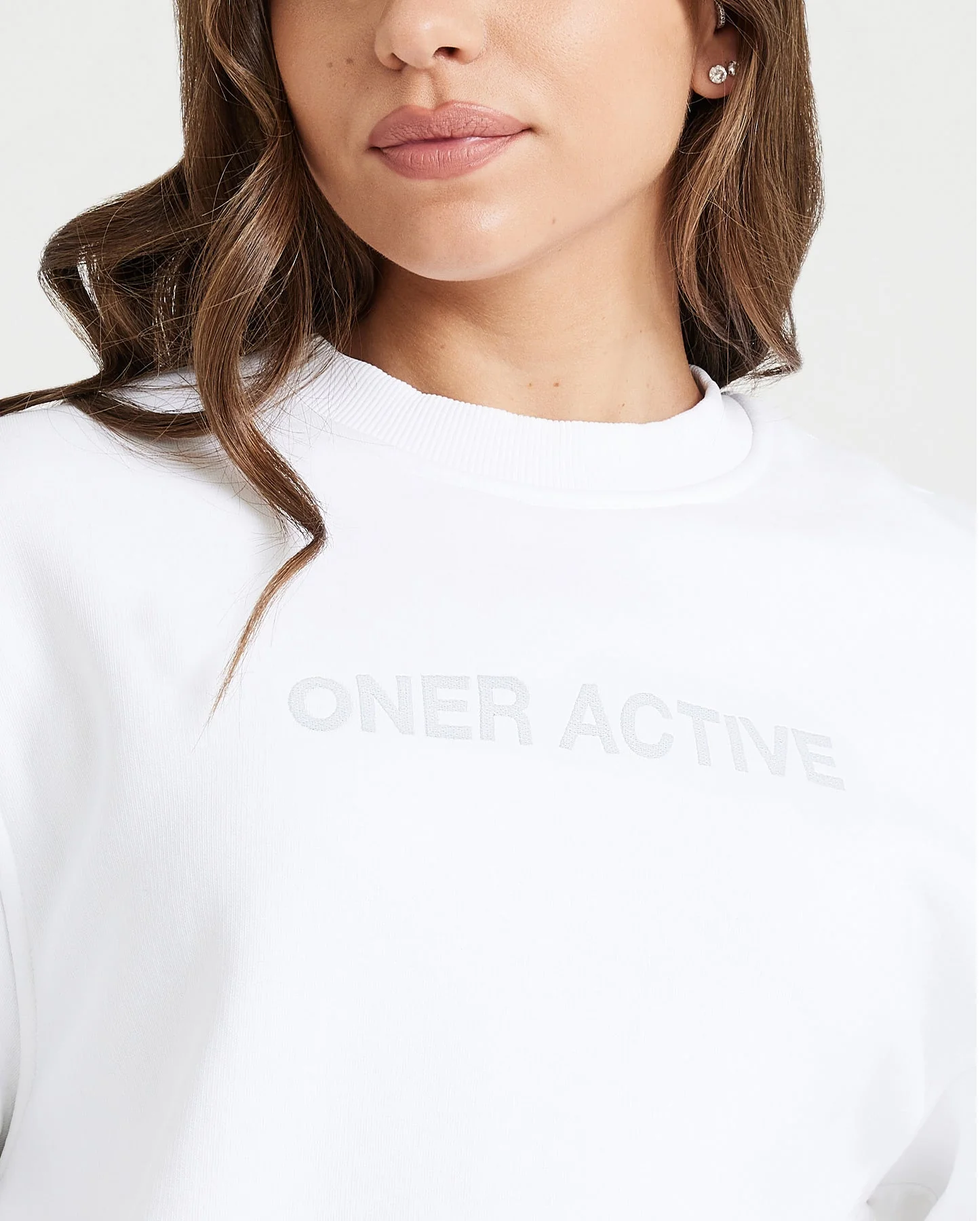 Classic Lounge Oversized Crew Neck | White - Image 4