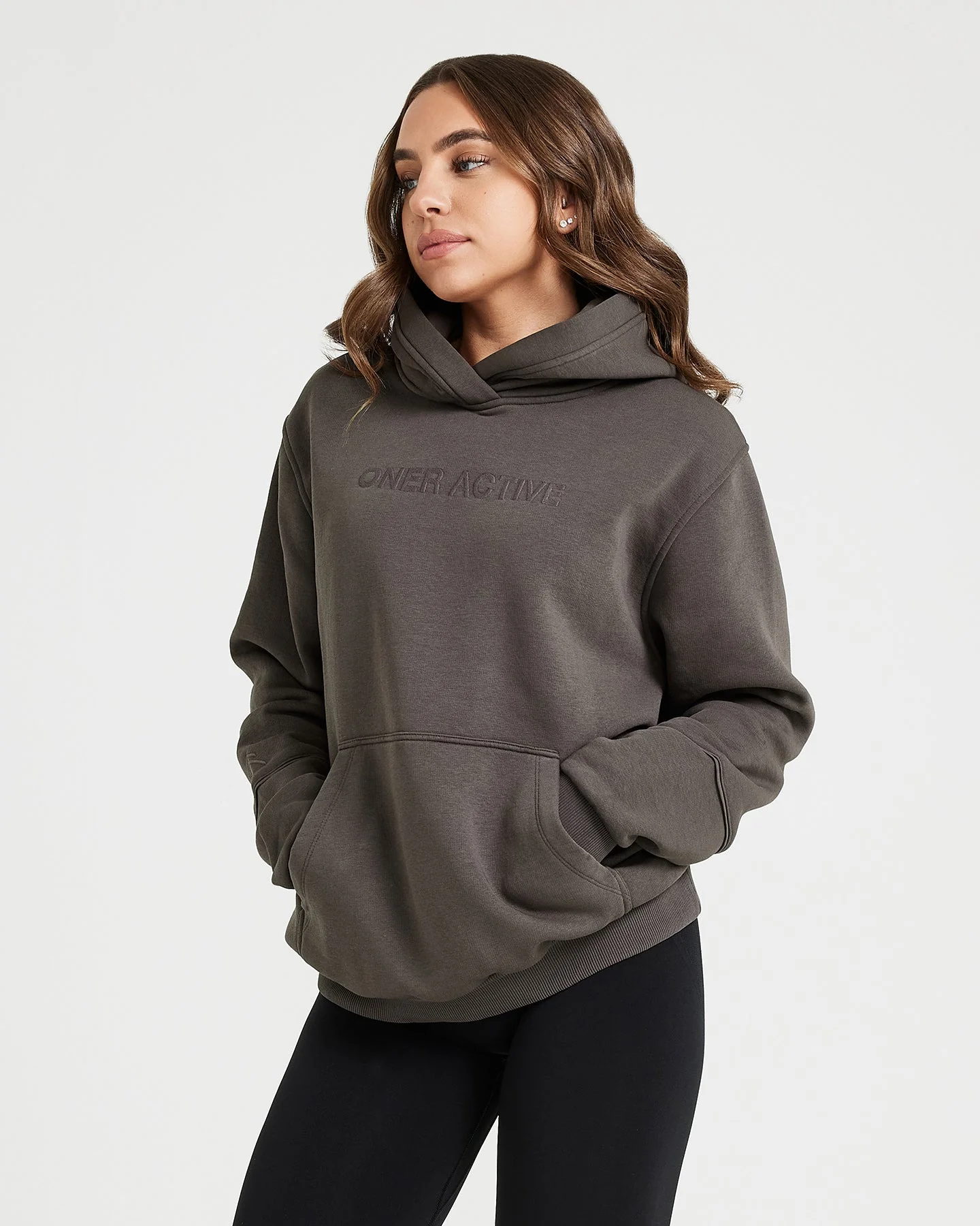 Classic Lounge Oversized Hoodie | Deep Taupe - Image 3