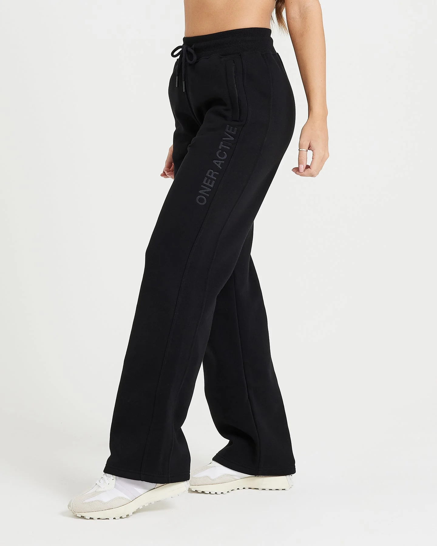 Classic Lounge Straight Leg Joggers | Black - Image 3