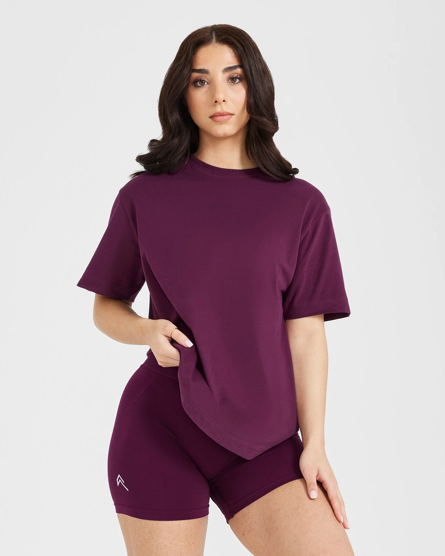 Classic Mirror Graphic Oversized T-Shirt | Washed Ripe Fig