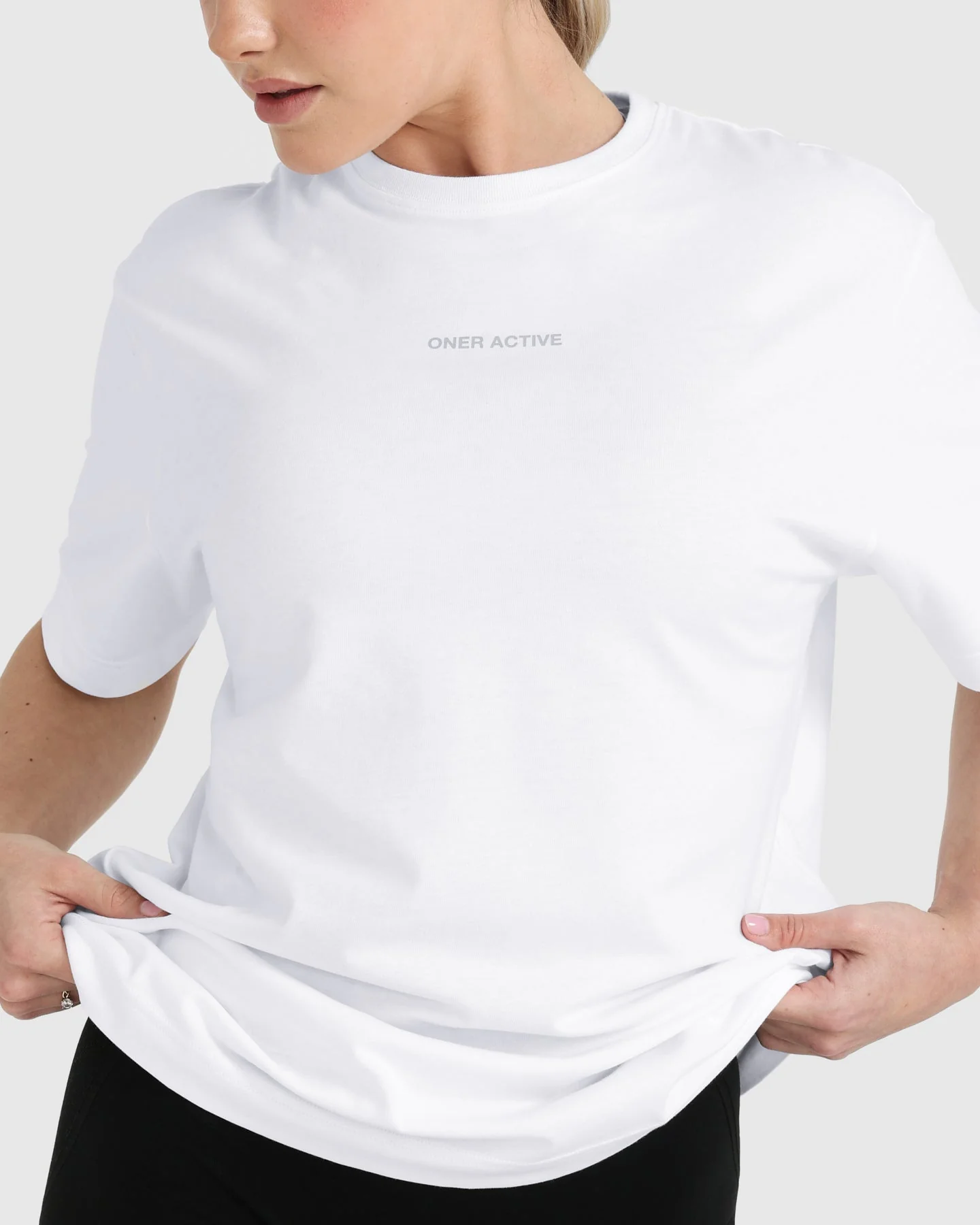 Classic Mirror Graphic Oversized T-Shirt | White - Image 4