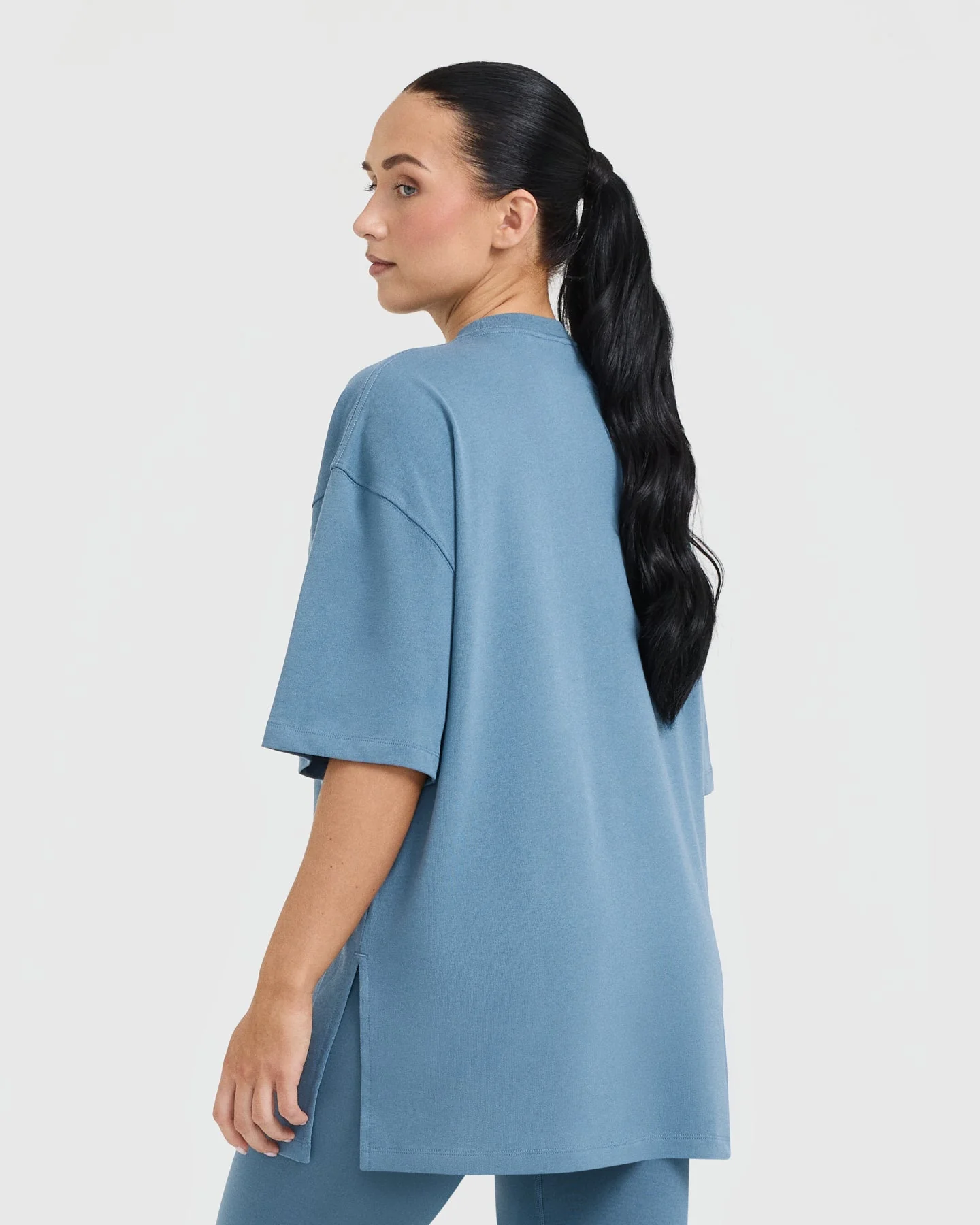 Classic Oner Graphic Longline T-Shirt | Moonstone Blue - Image 2