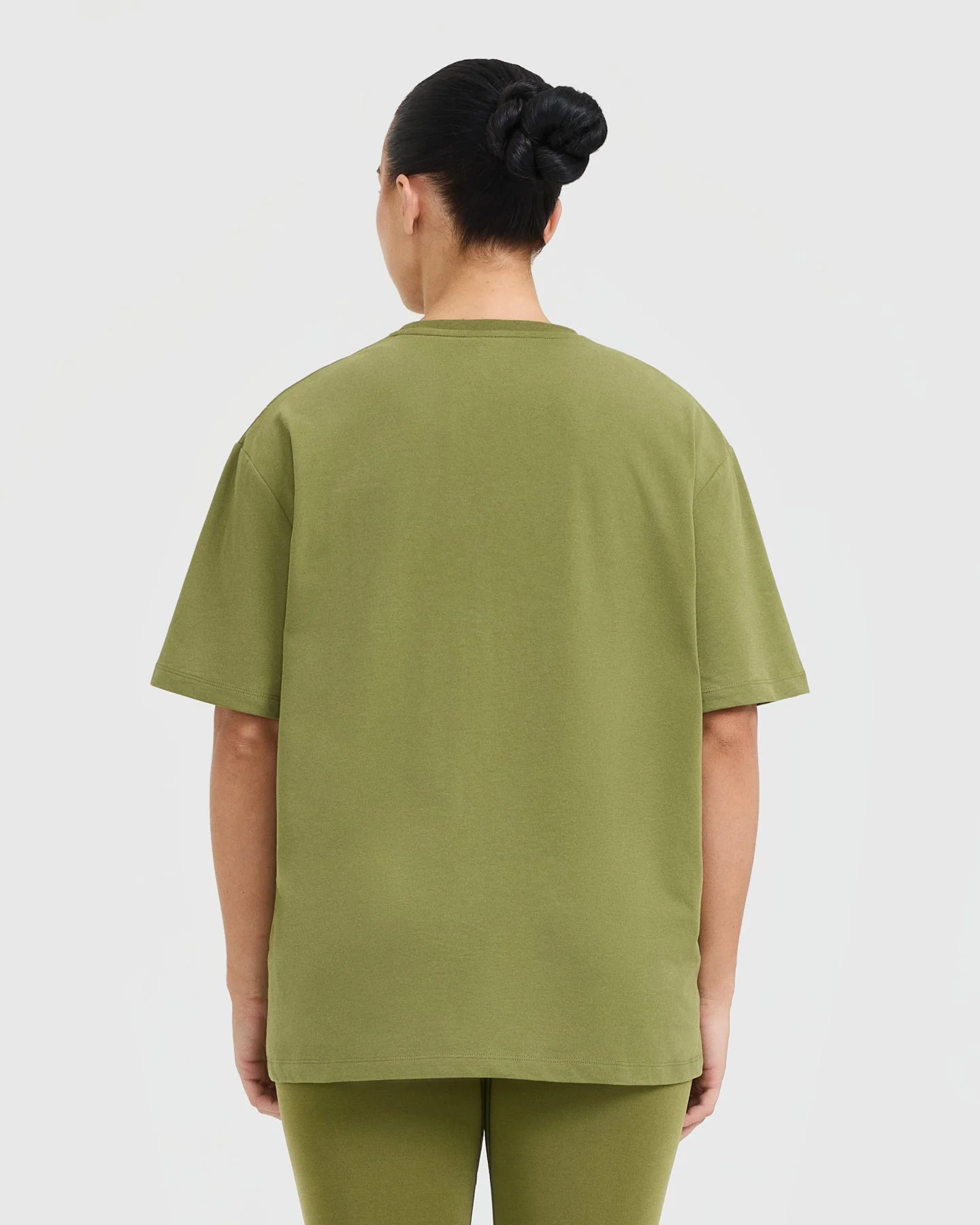 Classic Oner Graphic Oversized Lightweight T-Shirt | Olive Green - Image 2