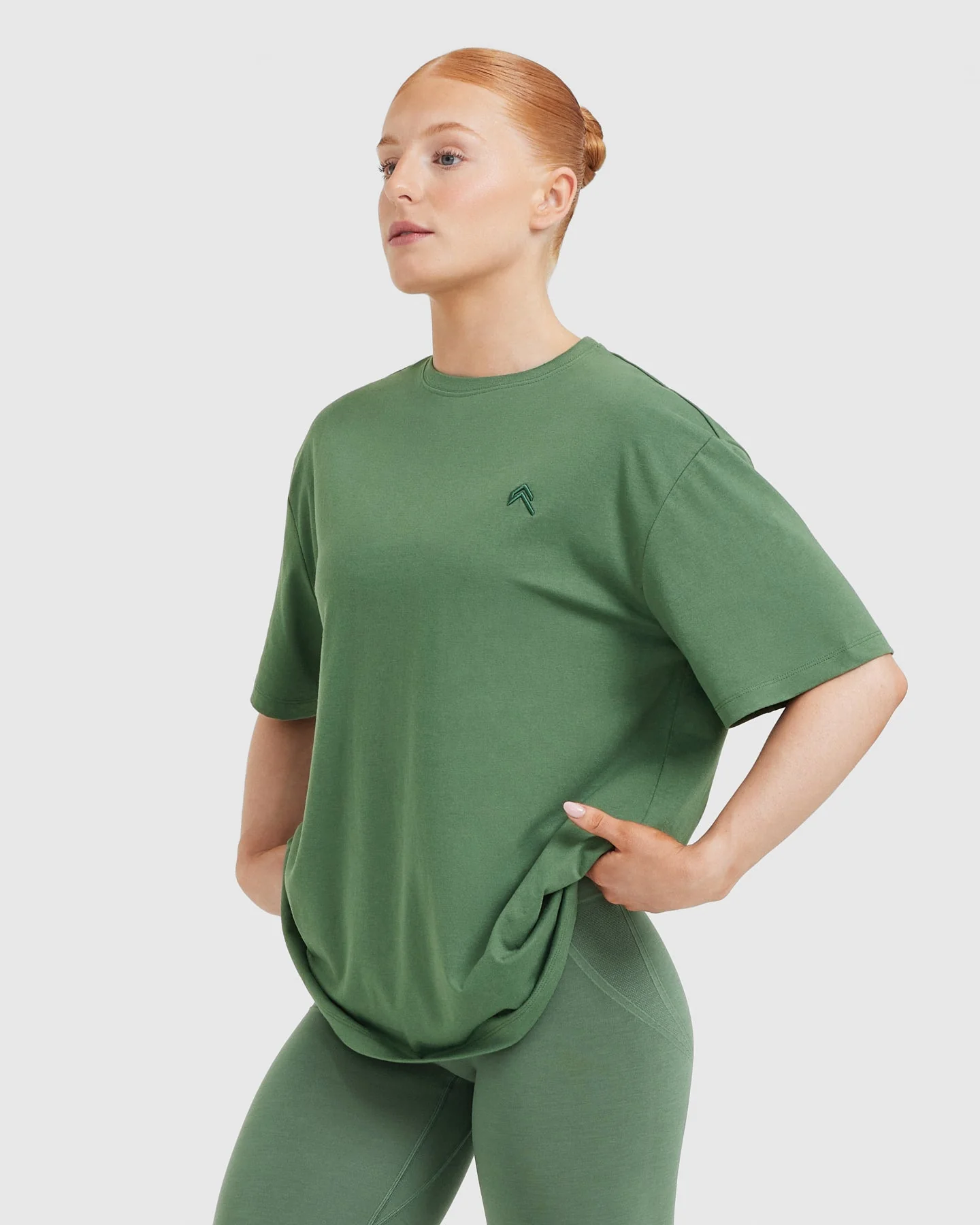 Classic Oversized Lightweight T-Shirt | Forest Green - Image 3