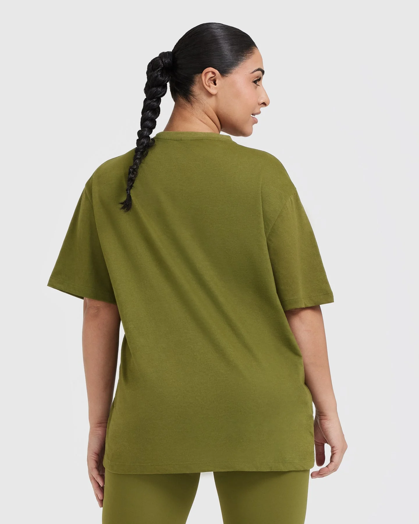 Classic Oversized Lightweight T-Shirt | Olive Green - Image 2