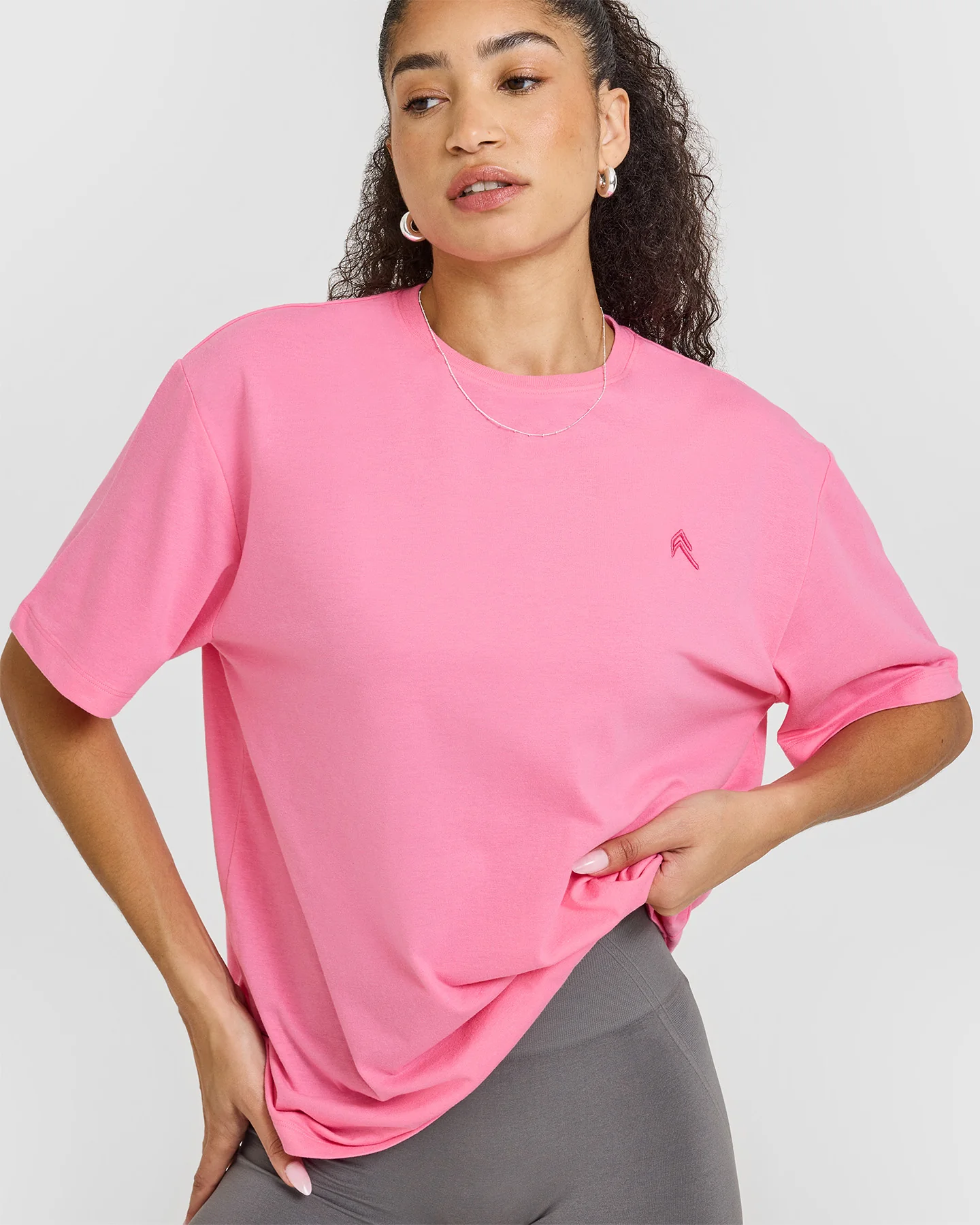 Classic Oversized Lightweight T-Shirt | Peony Pink - Image 4