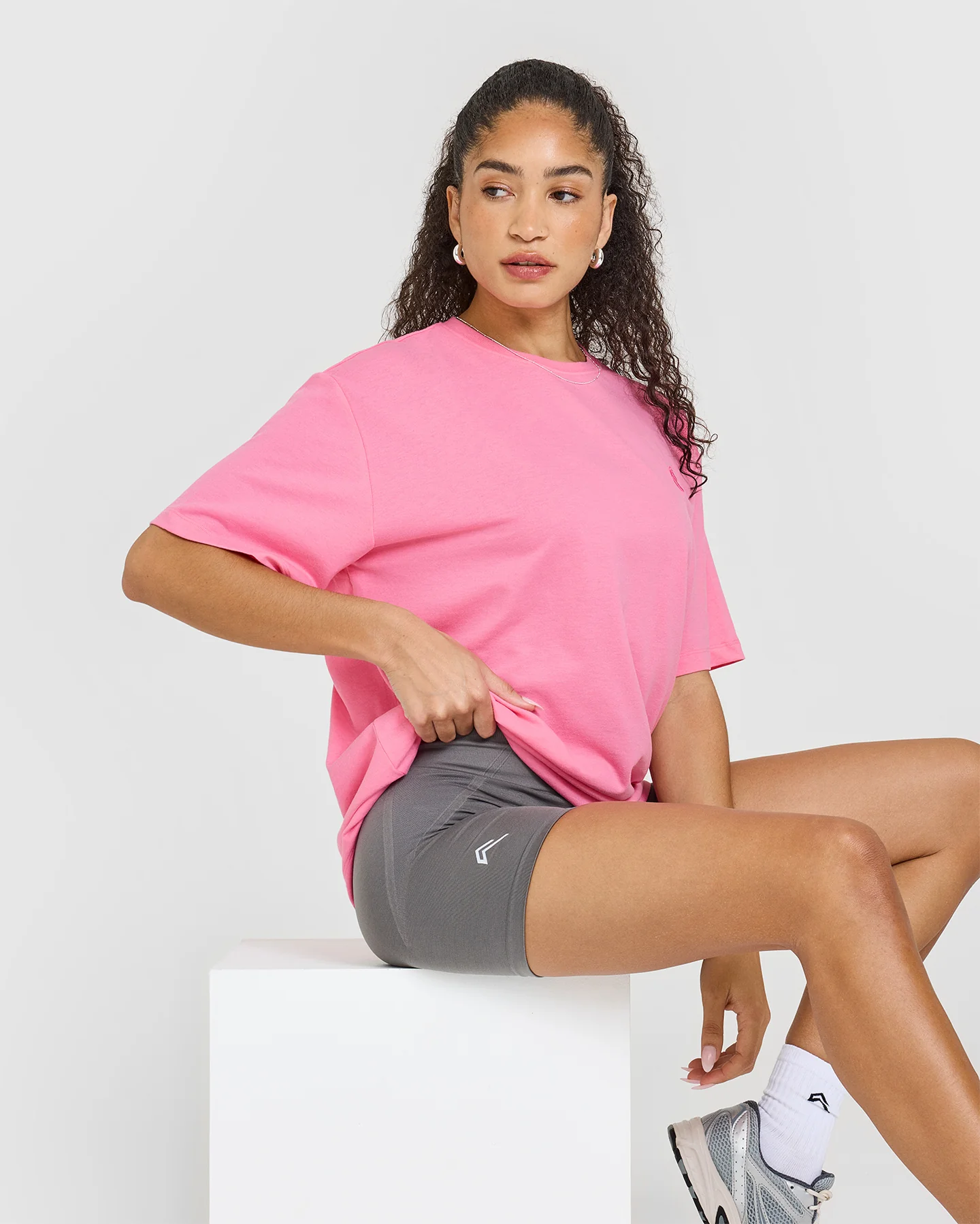 Classic Oversized Lightweight T-Shirt | Peony Pink - Image 6