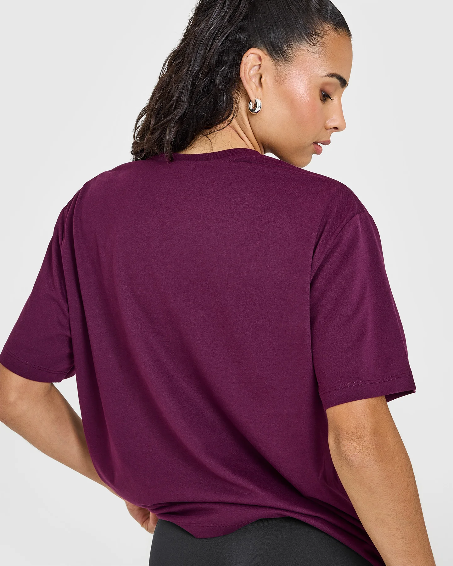 Classic Oversized Lightweight T-Shirt | Ripe Fig - Image 5