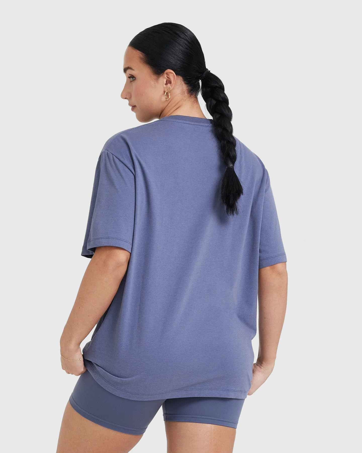 Classic Oversized Lightweight T-Shirt | Washed Slate Blue - Image 2