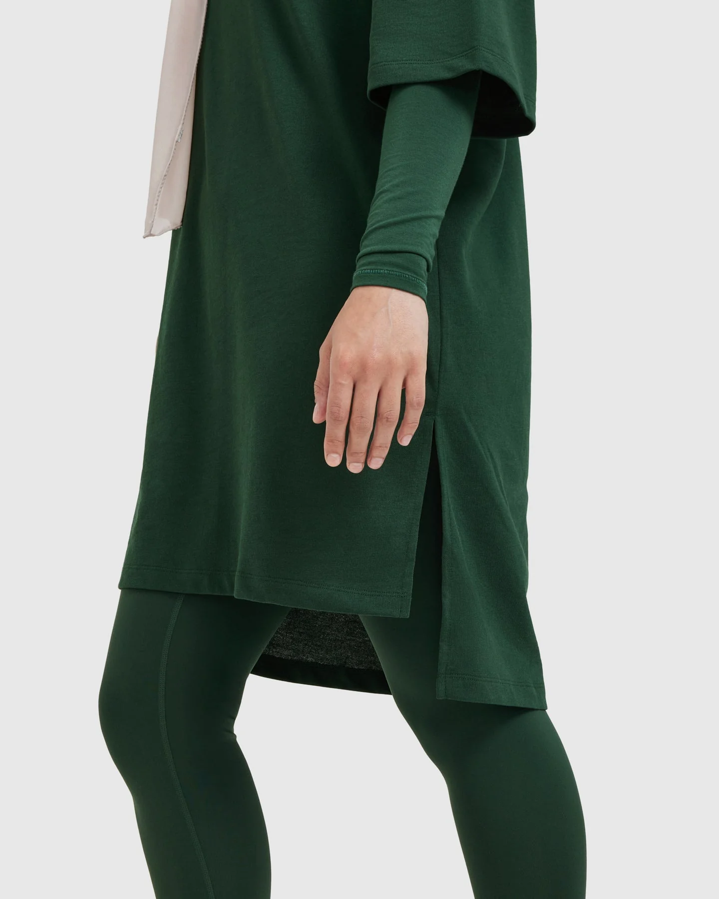 Classic Oversized Longline T-Shirt | Pine Green - Image 5