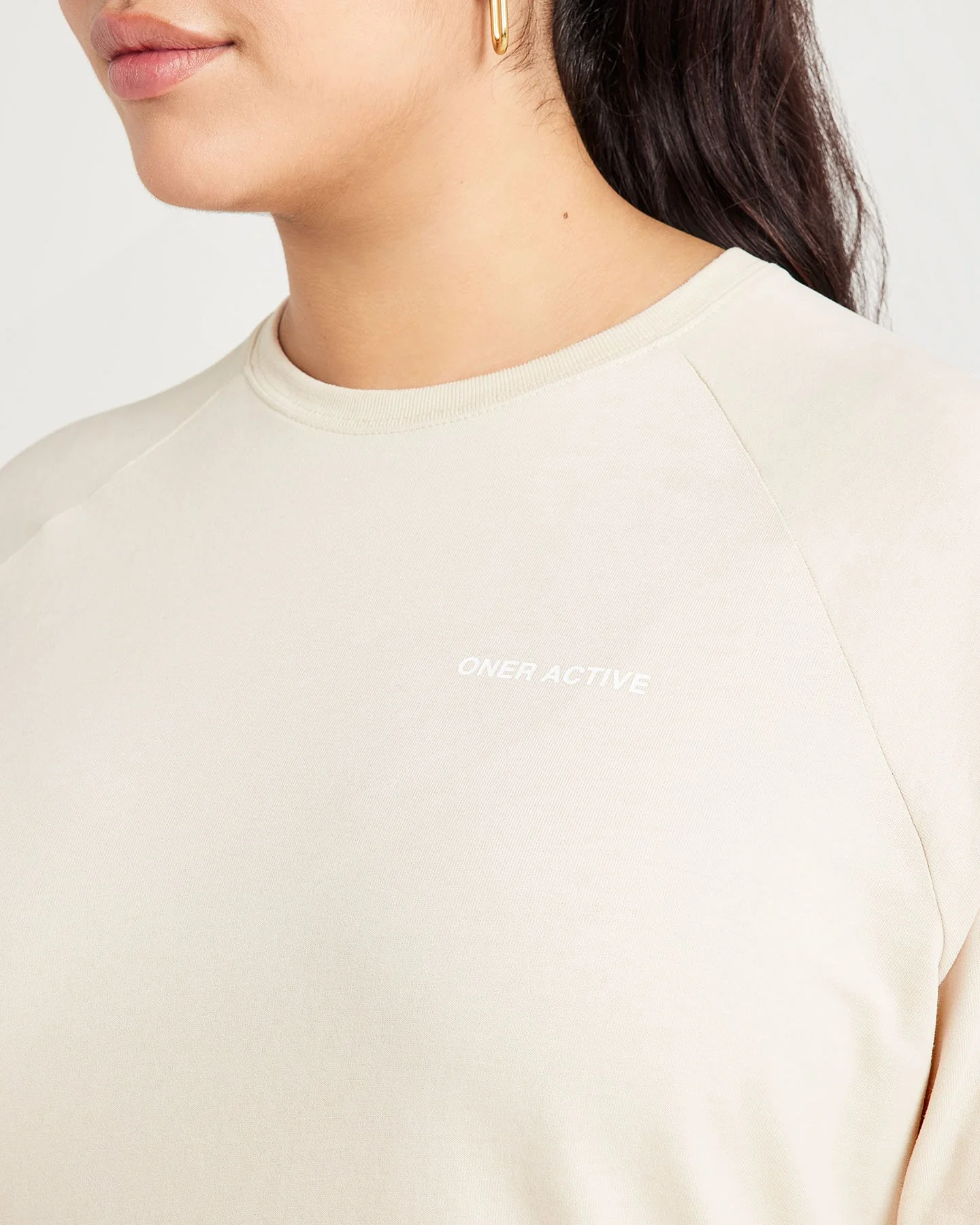 Classic Oversized Long Sleeve Tee | Sand - Image 4
