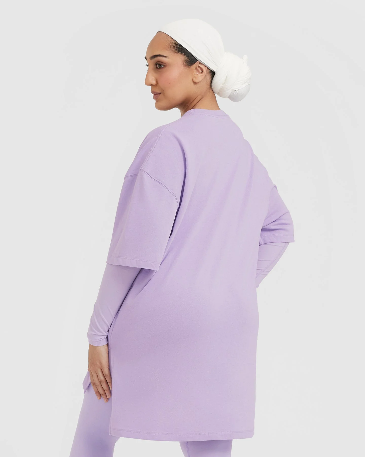 Classic Oversized Longline T-Shirt | Wisteria Purple - Image 2
