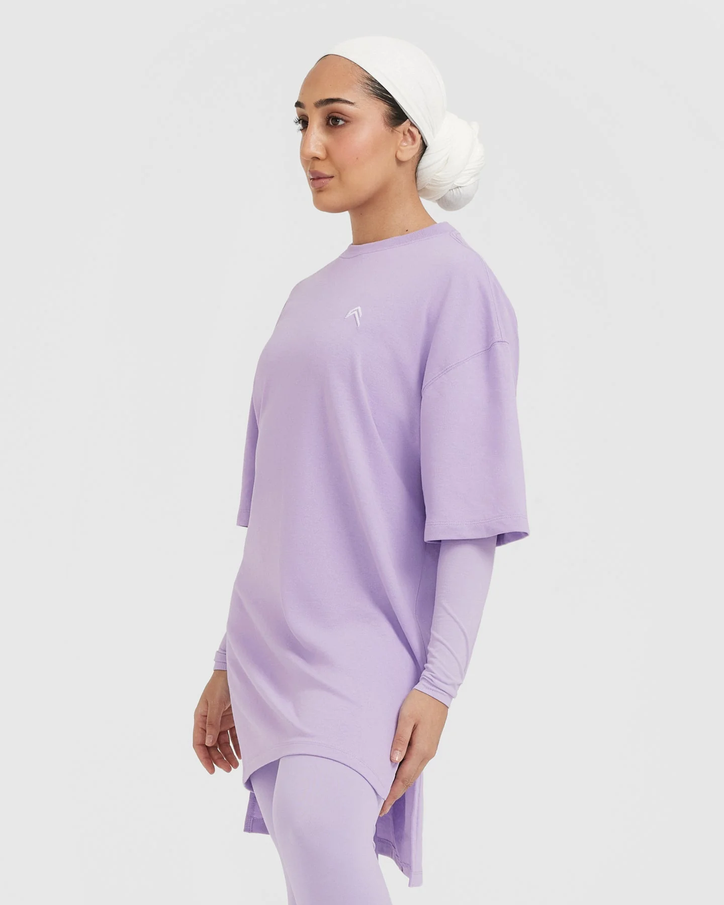 Classic Oversized Longline T-Shirt | Wisteria Purple - Image 3