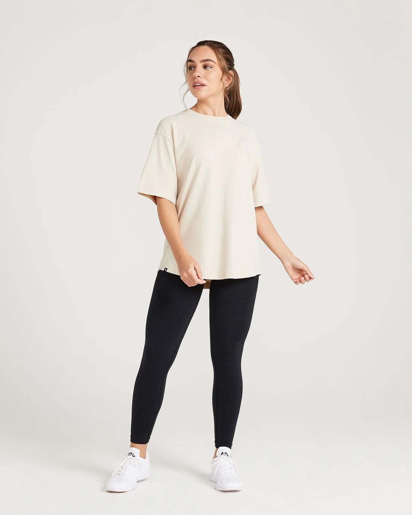 Classic Oversized Short Sleeve Tee | Sand - Image 3