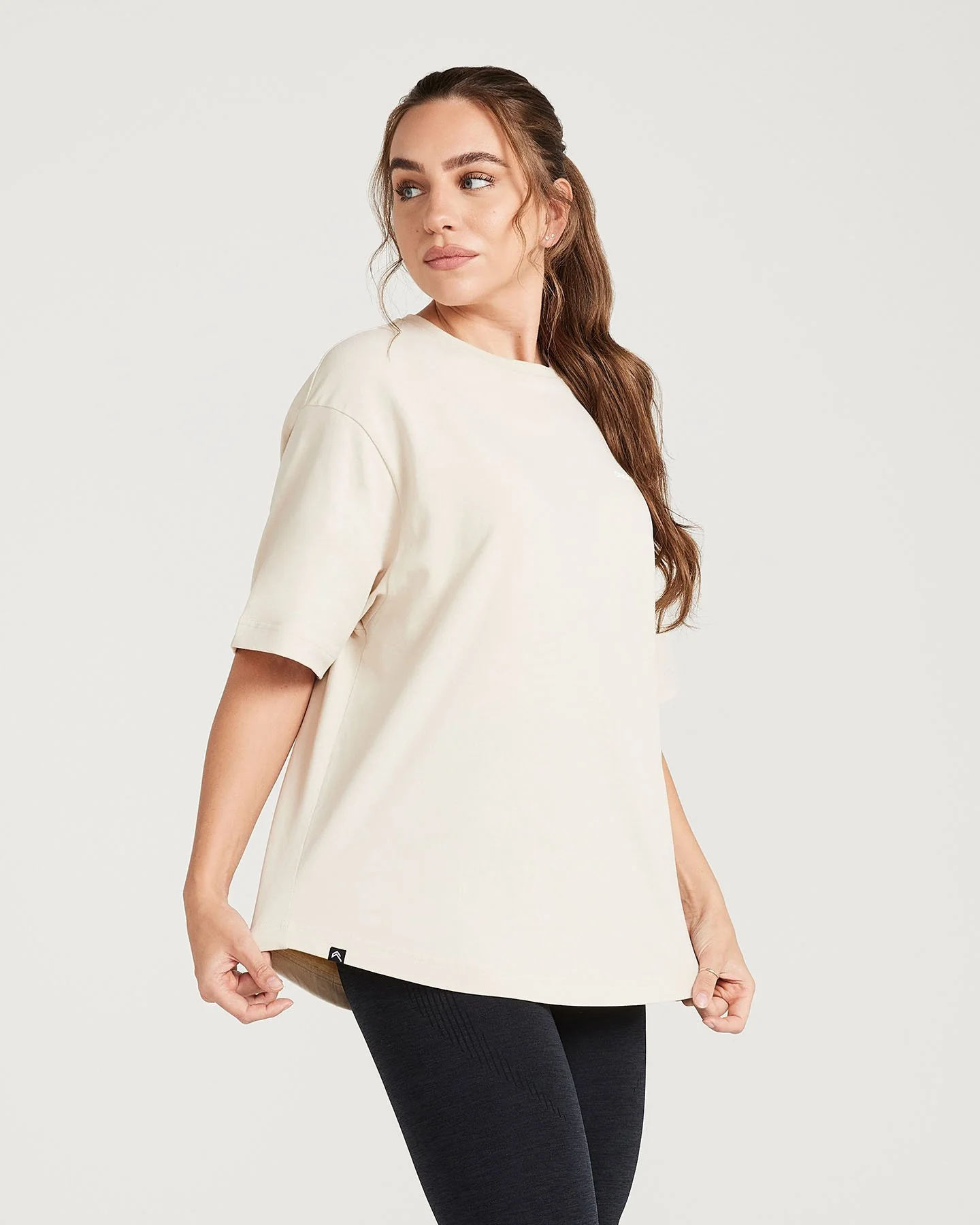 Classic Oversized Short Sleeve Tee | Sand - Image 5
