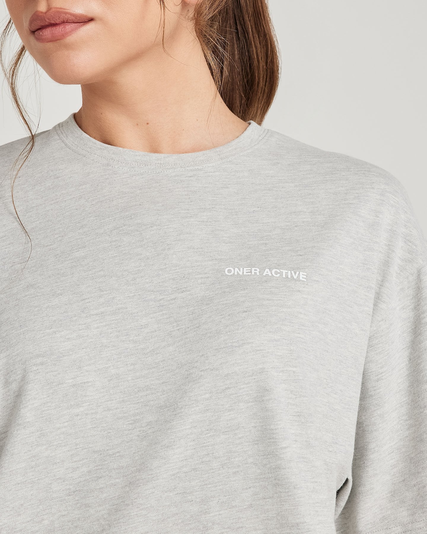 Classic Oversized Short Sleeve Tee | Silver Marl - Image 4